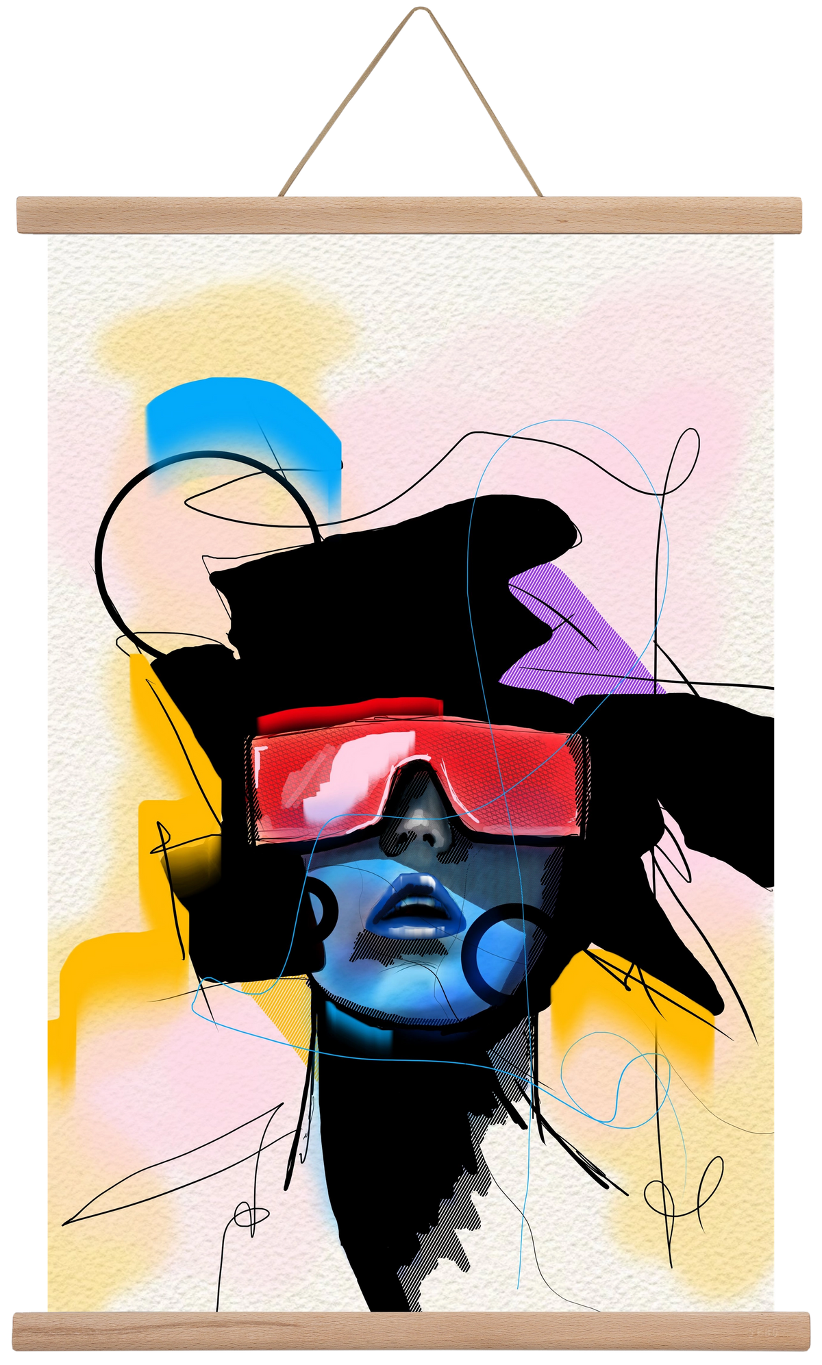Behind the Visor, 40x60 cm (40x60 cm), Tölgy akasztó
