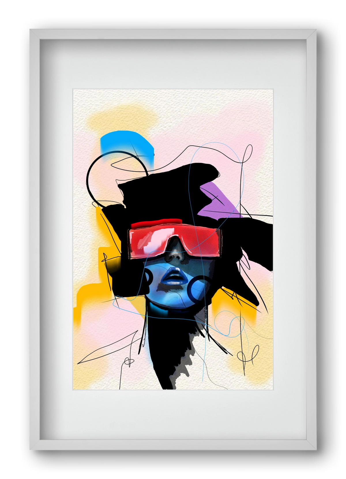 Behind the Visor, 40x60 cm (30x45 cm), Fehér keret, paszpartuval