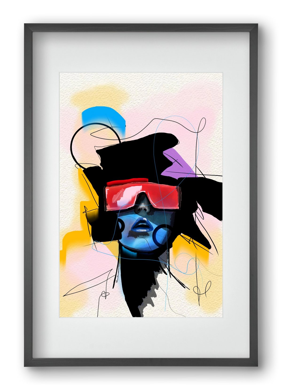 Behind the Visor, 40x60 cm (30x45 cm), Fekete keret, paszpartuval