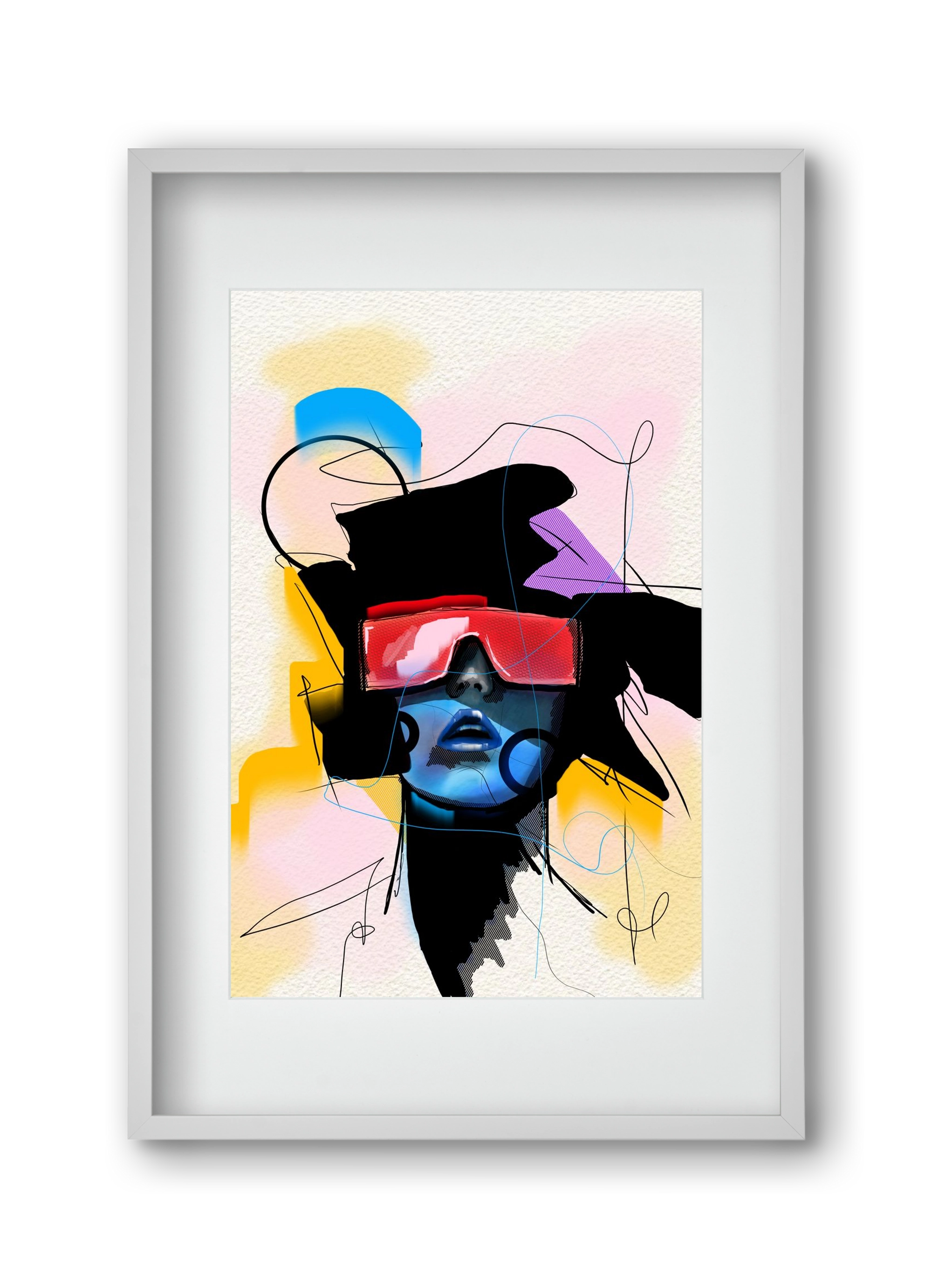 Behind the Visor, 30x45 cm (20x30 cm), Fehér keret, paszpartuval
