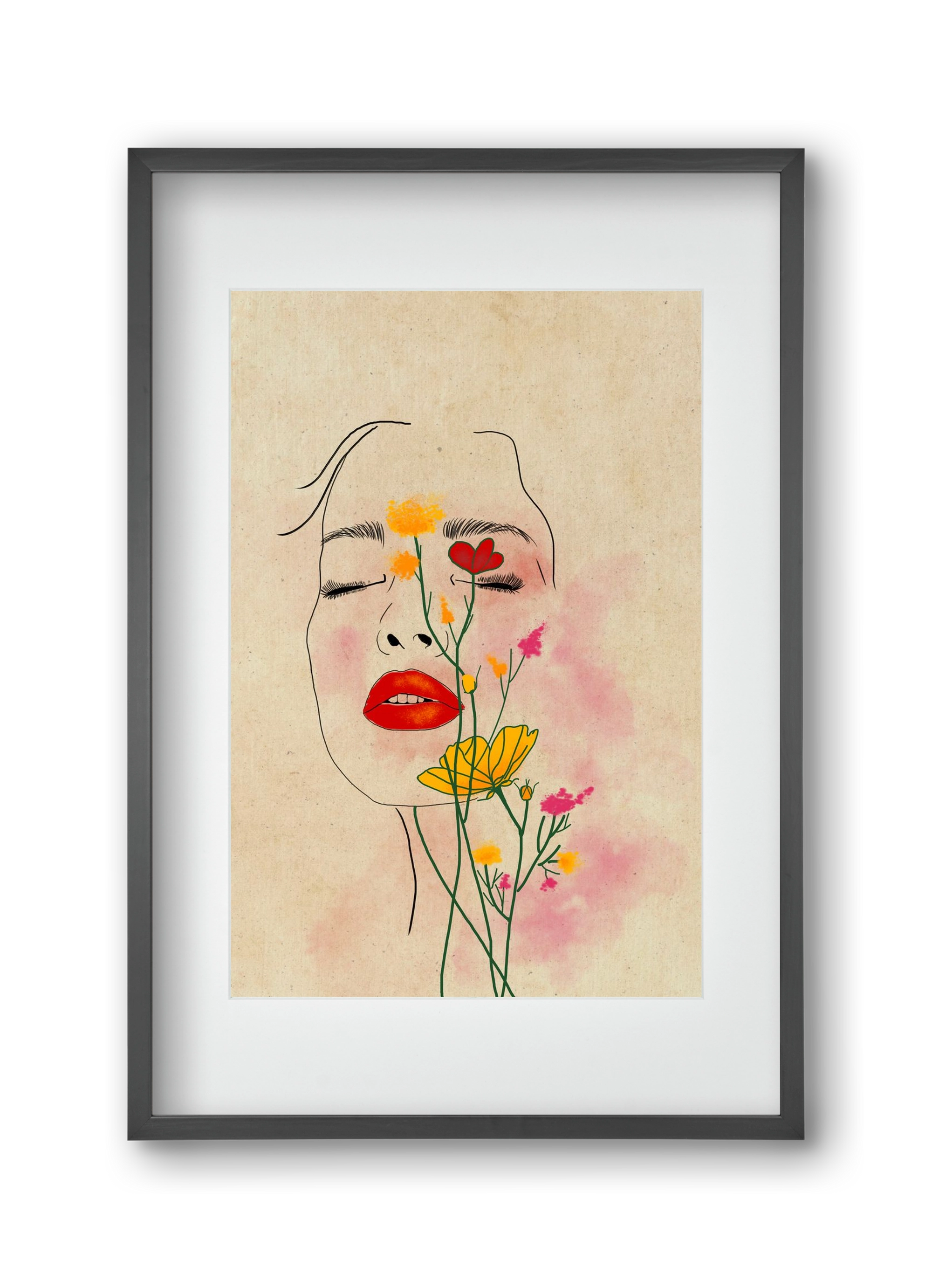 Dream in Bloom, 30x45 cm (20x30 cm), Fekete keret, paszpartuval