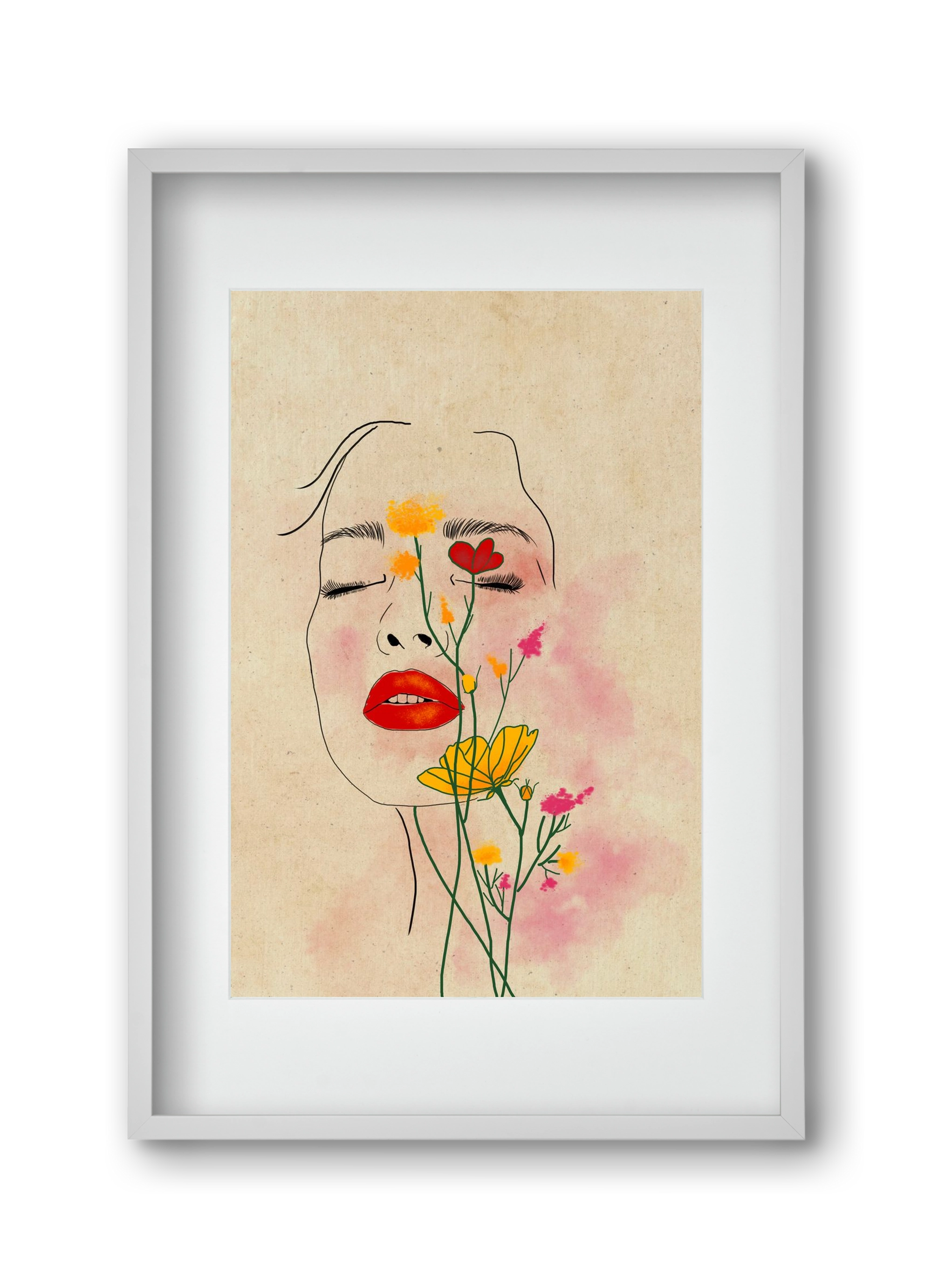 Dream in Bloom, 30x45 cm (20x30 cm), Fehér keret, paszpartuval