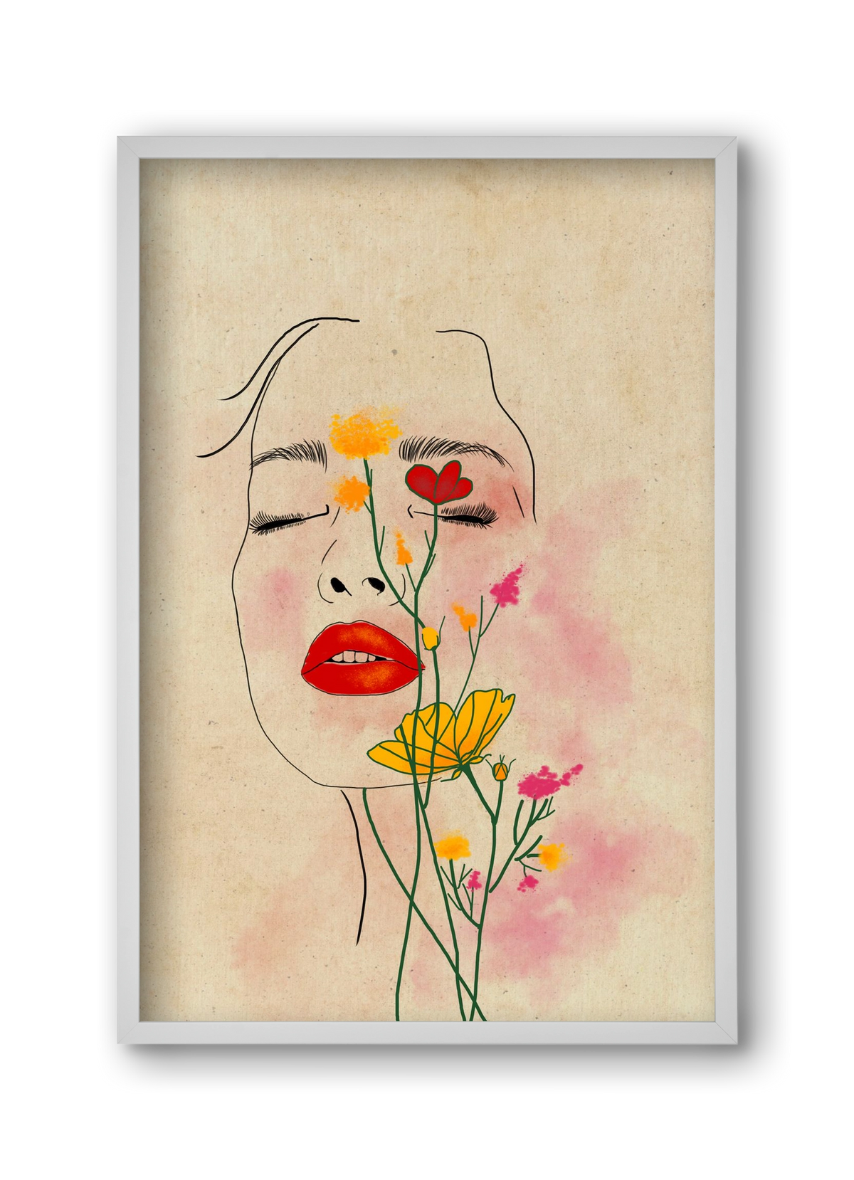 Dream in Bloom, 30x45 cm (30x45 cm), Fehér keret