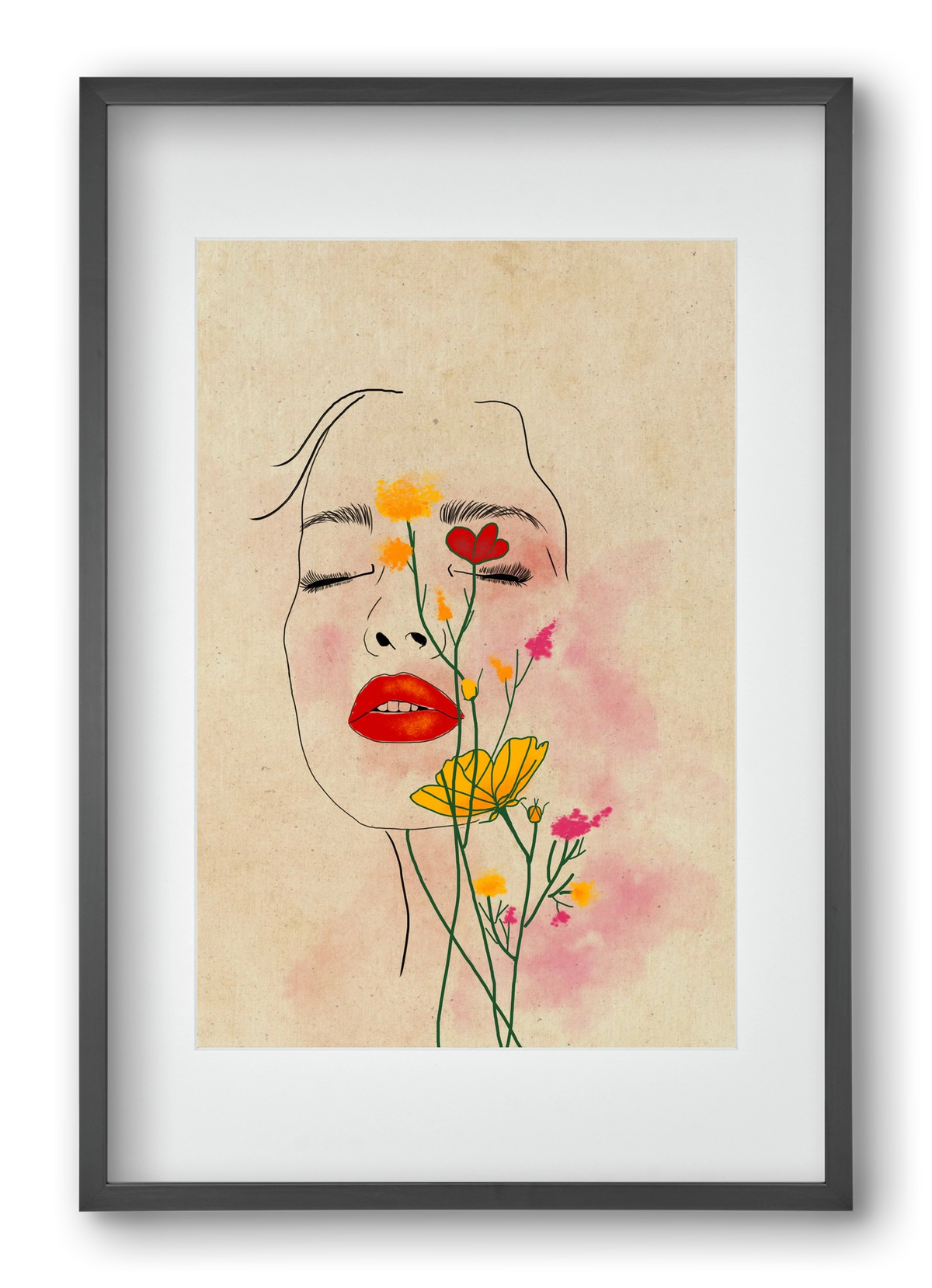 Dream in Bloom, 40x60 cm (30x45 cm), Fekete keret, paszpartuval