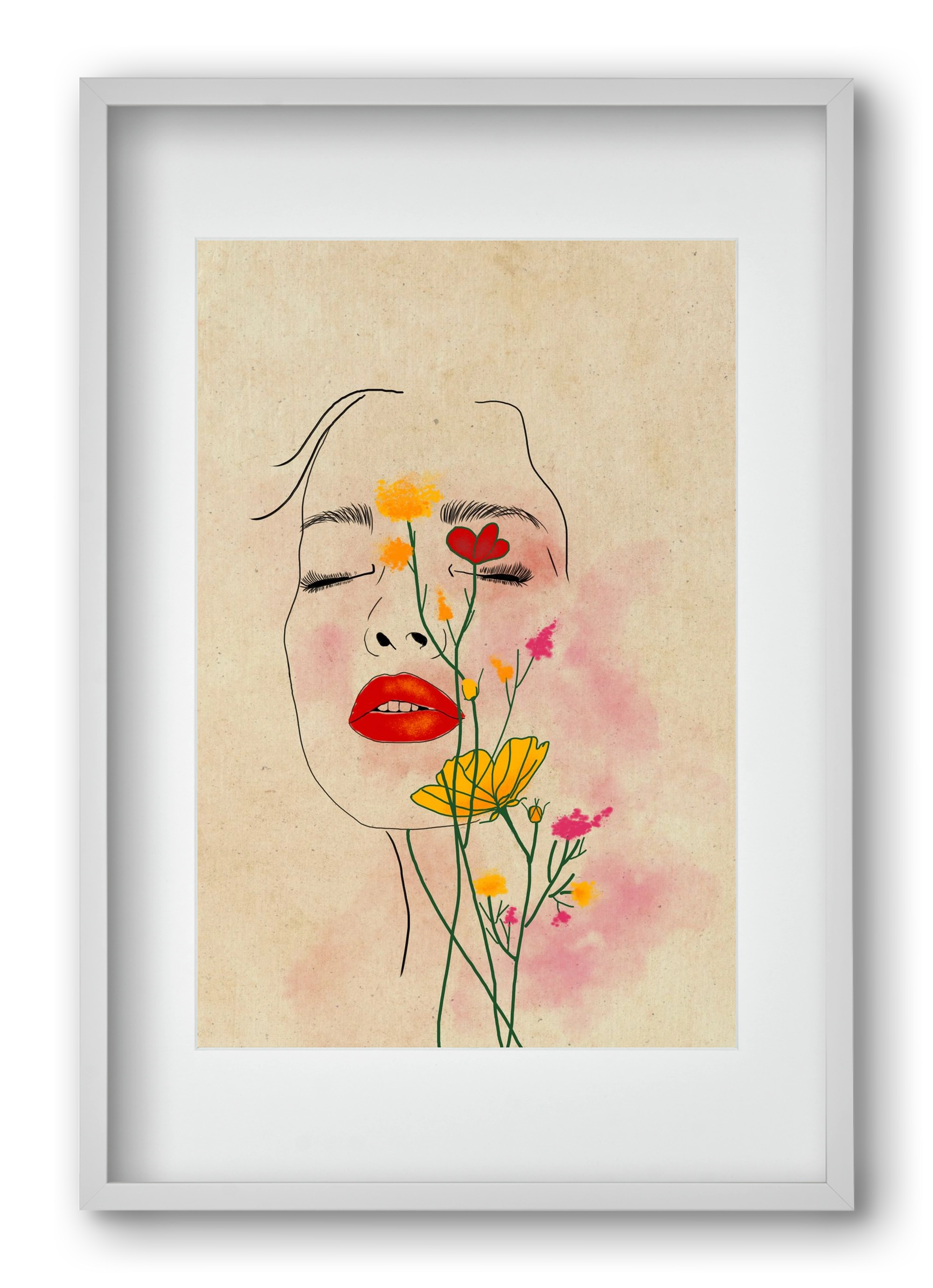 Dream in Bloom, 40x60 cm (30x45 cm), Fehér keret, paszpartuval