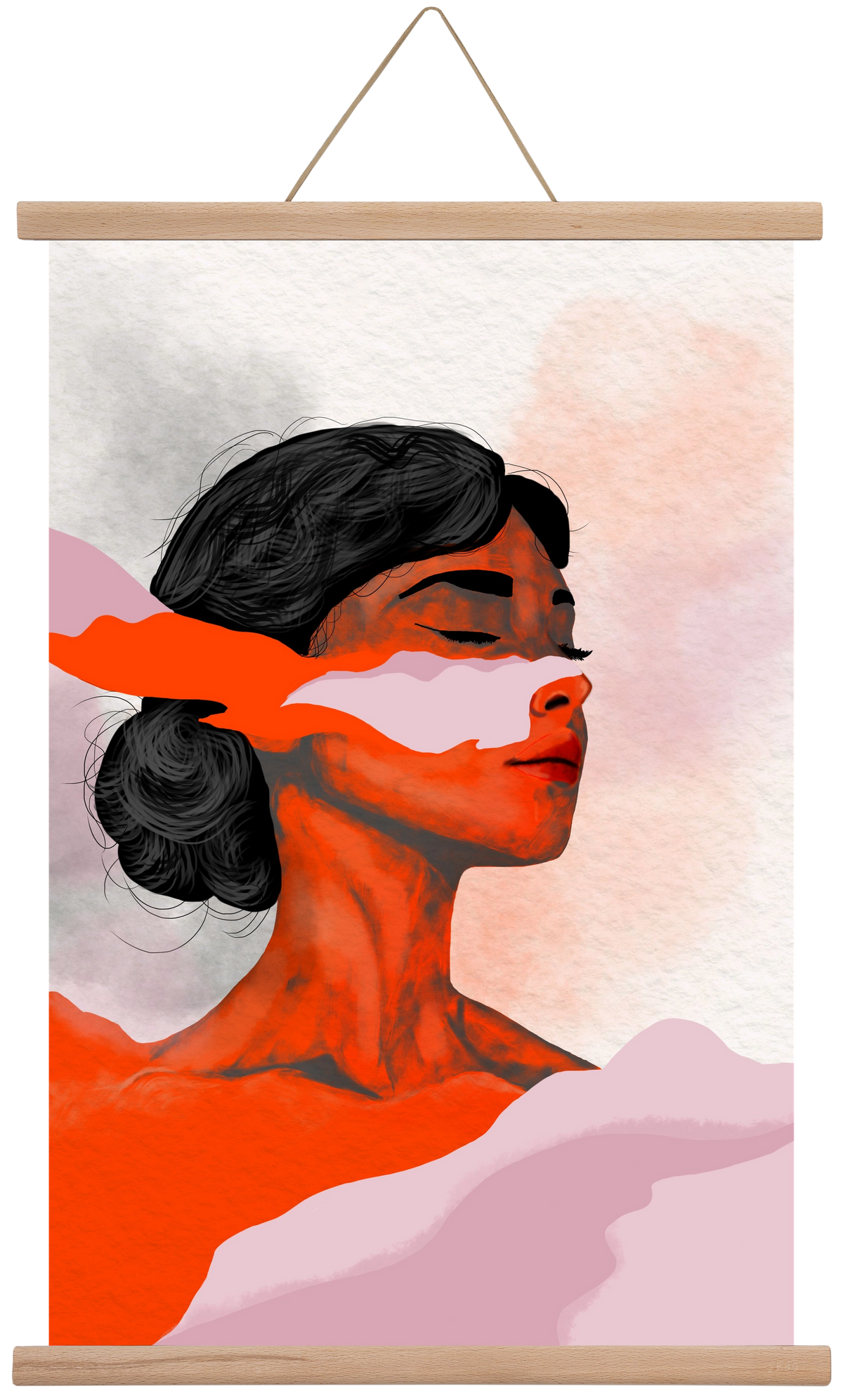 Red Wave, 40x60 cm (40x60 cm), Tölgy akasztó
