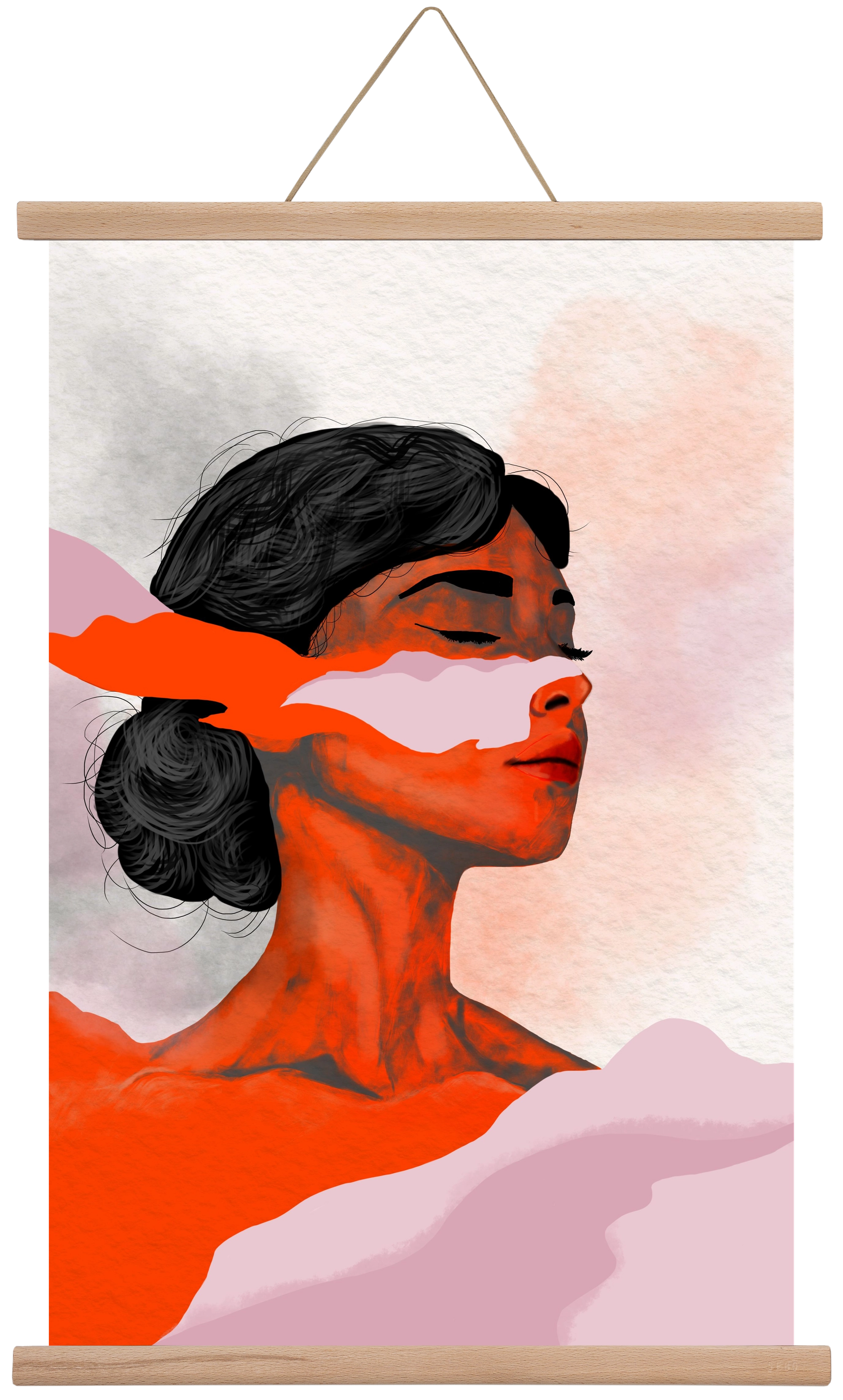 Red Wave, 40x60 cm (40x60 cm), Tölgy akasztó