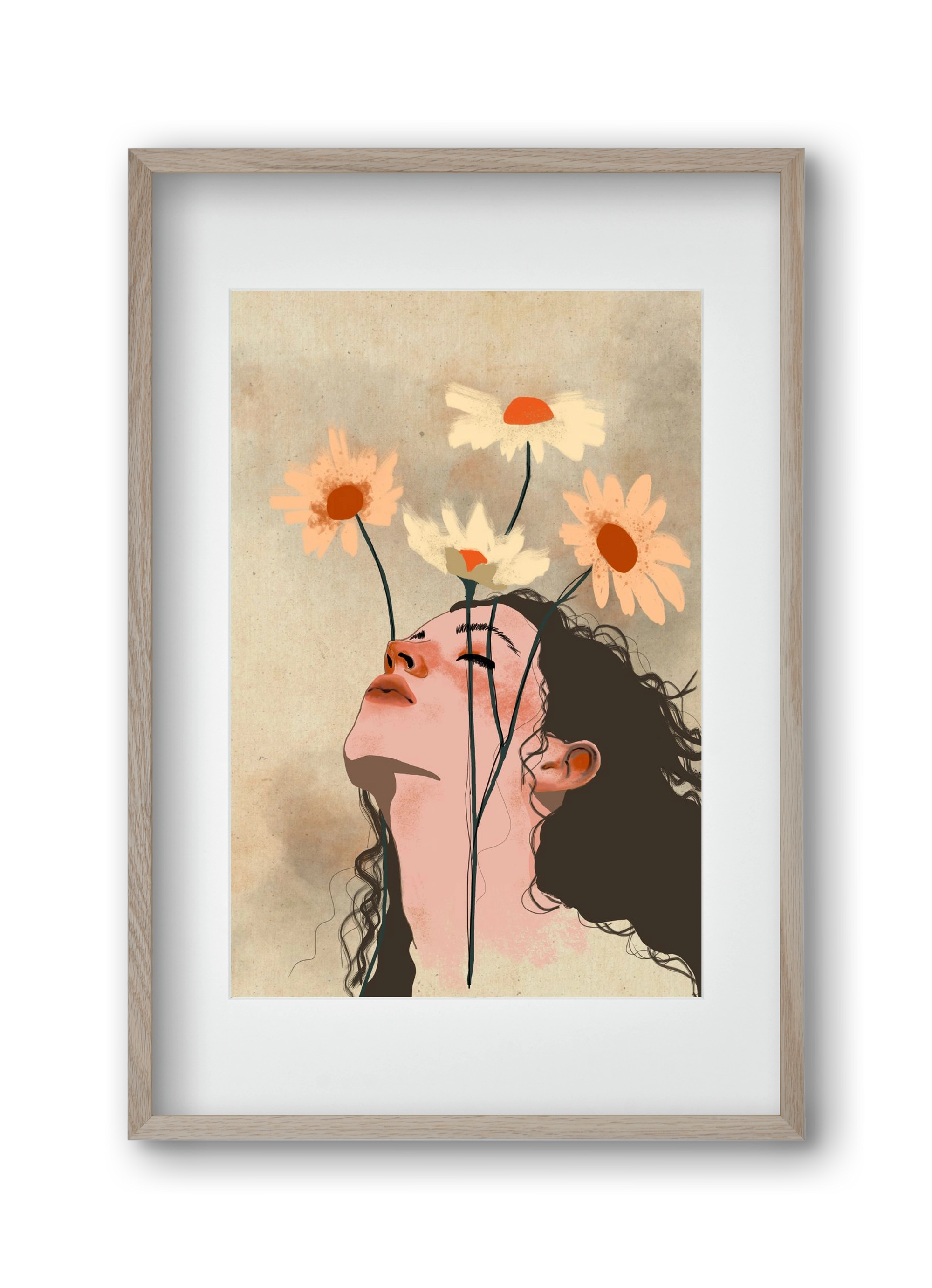 Looking Up, 30x45 cm (20x30 cm), Tölgy keret, paszpartuval