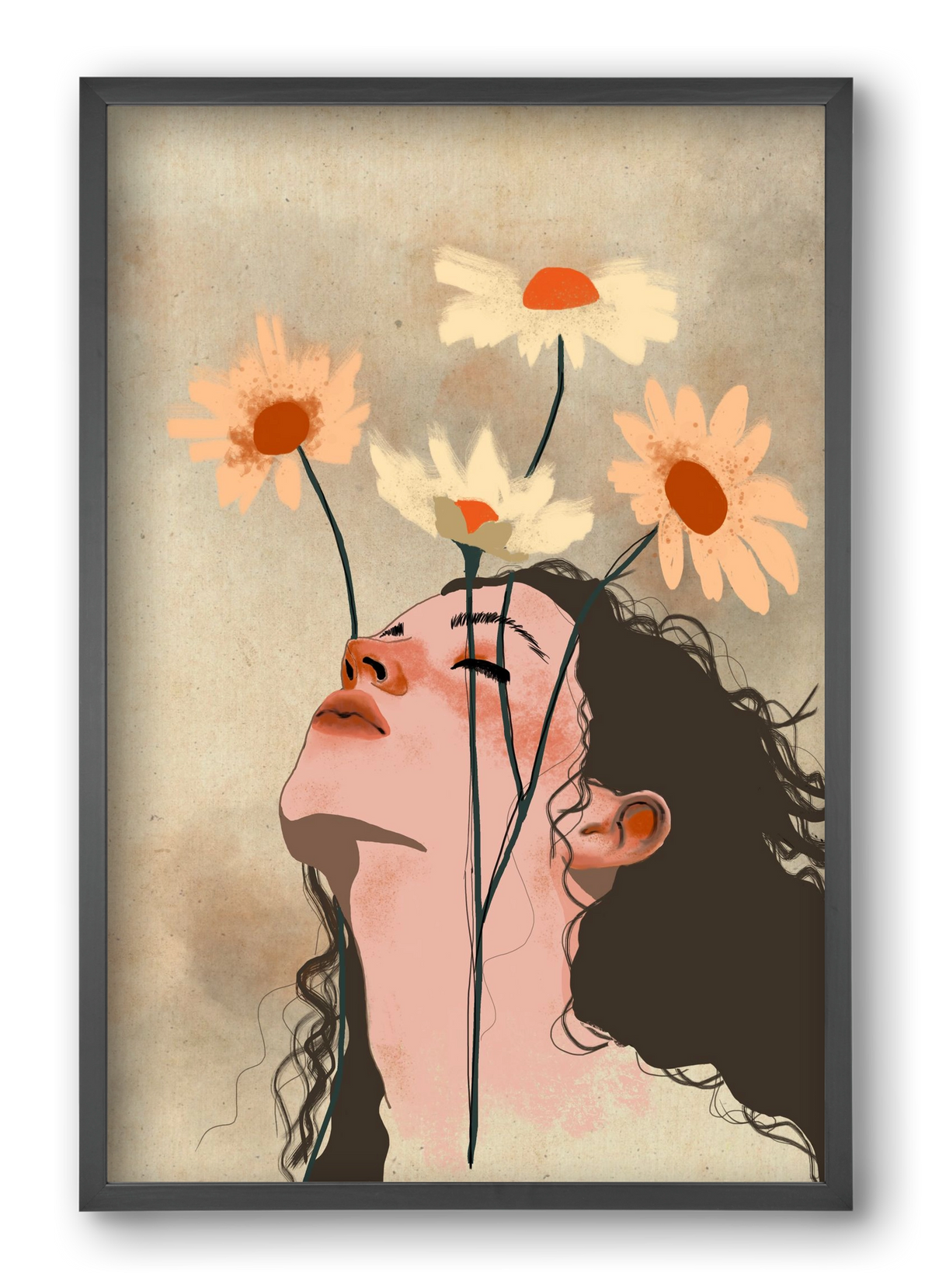Looking Up, 40x60 cm (40x60 cm), Fekete keret