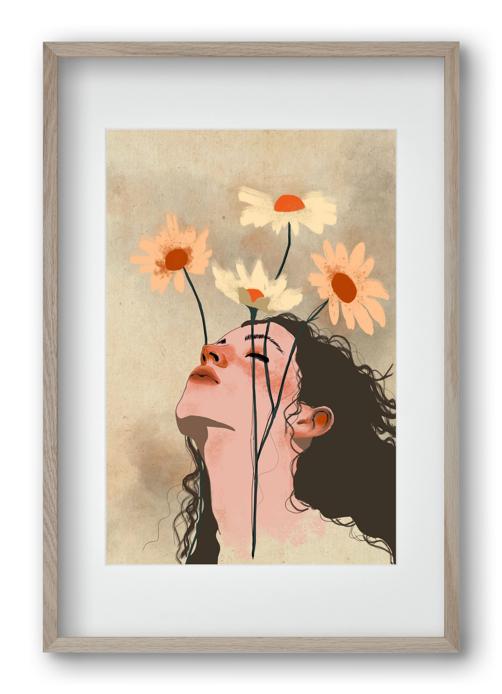 Looking Up, 40x60 cm (30x45 cm), Tölgy keret, paszpartuval