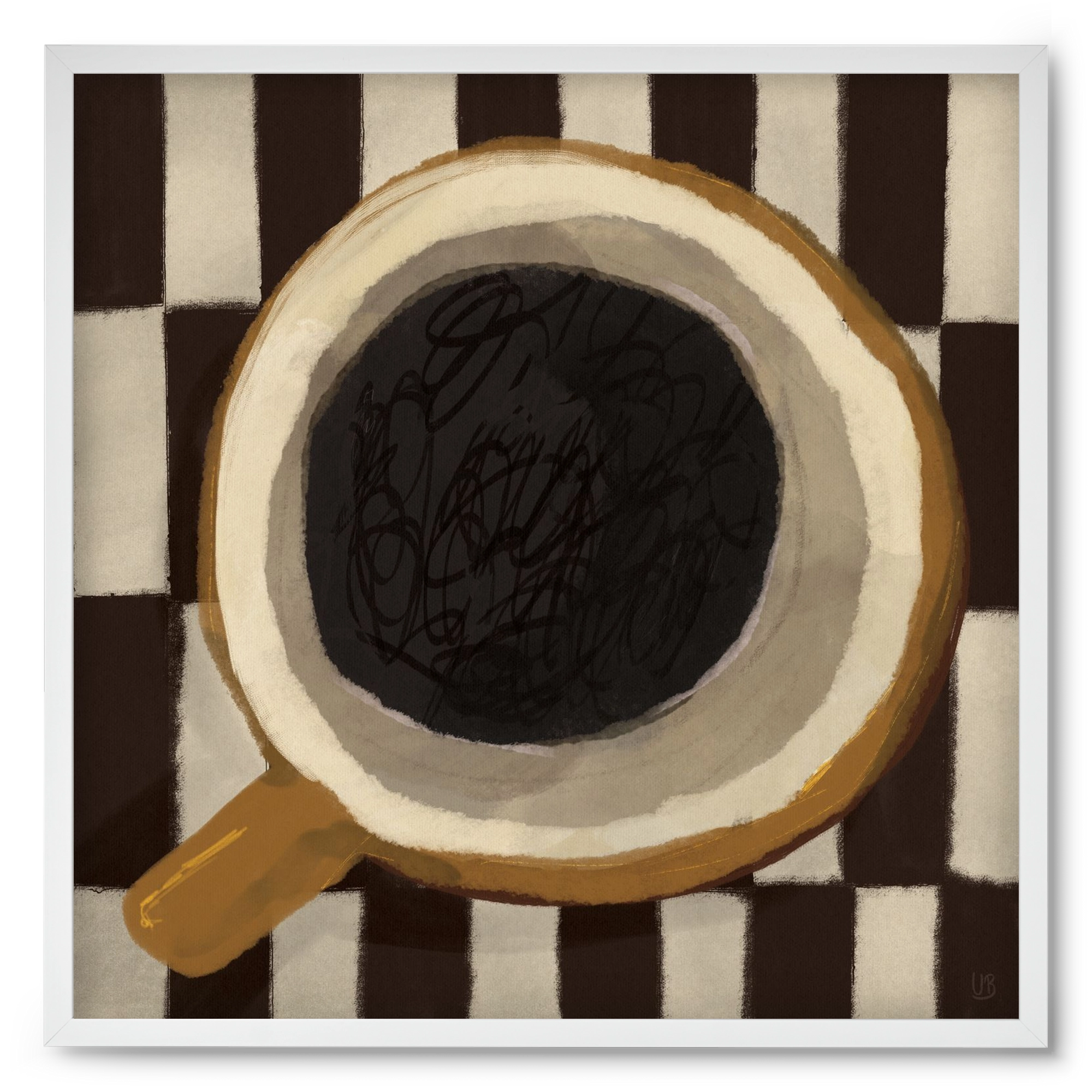 Bean sacrifice, 50x50 cm (50x50 cm), Fehér keret