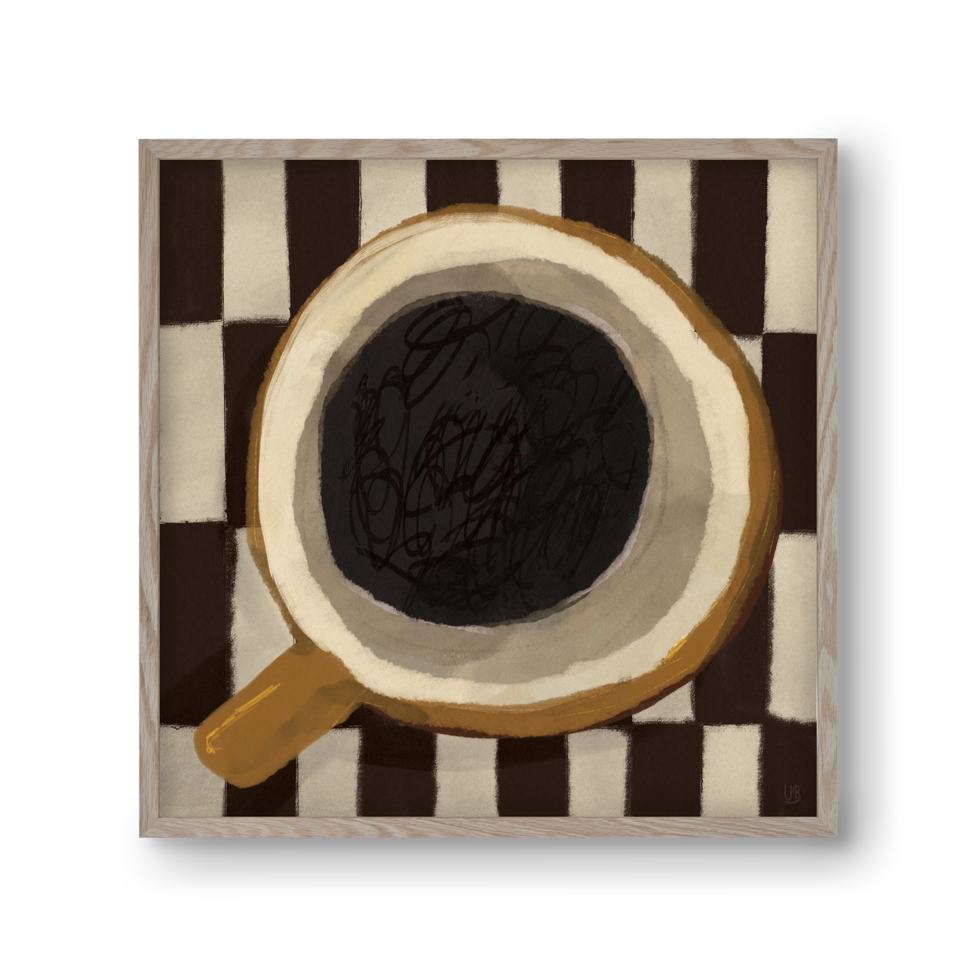 Bean sacrifice, 30x30 cm (30x30 cm), Tölgy keret