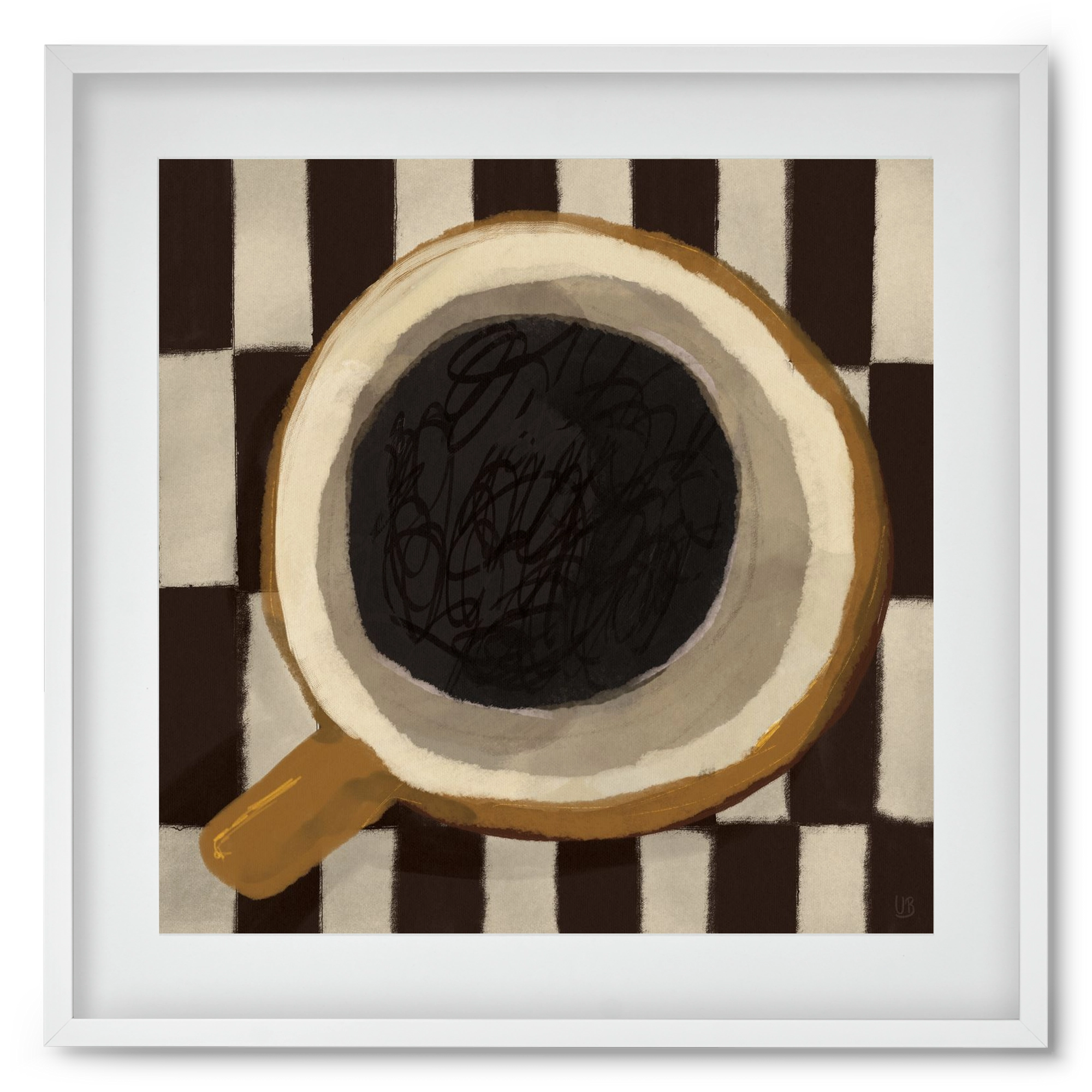 Bean sacrifice, 50x50 cm (40x40 cm), Fehér keret, paszpartuval