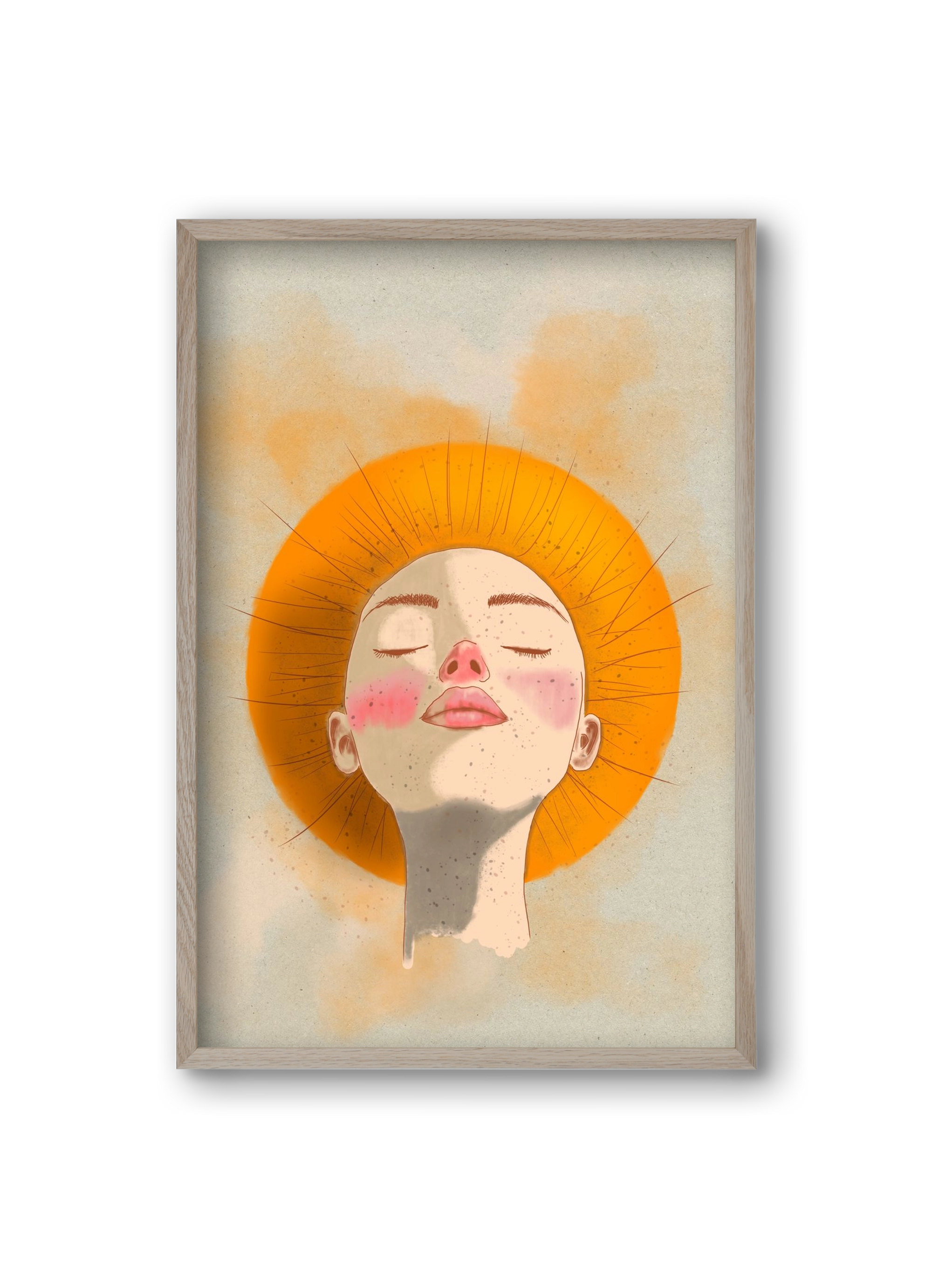 Golden Halo, 20x30 cm (20x30 cm), Tölgy keret