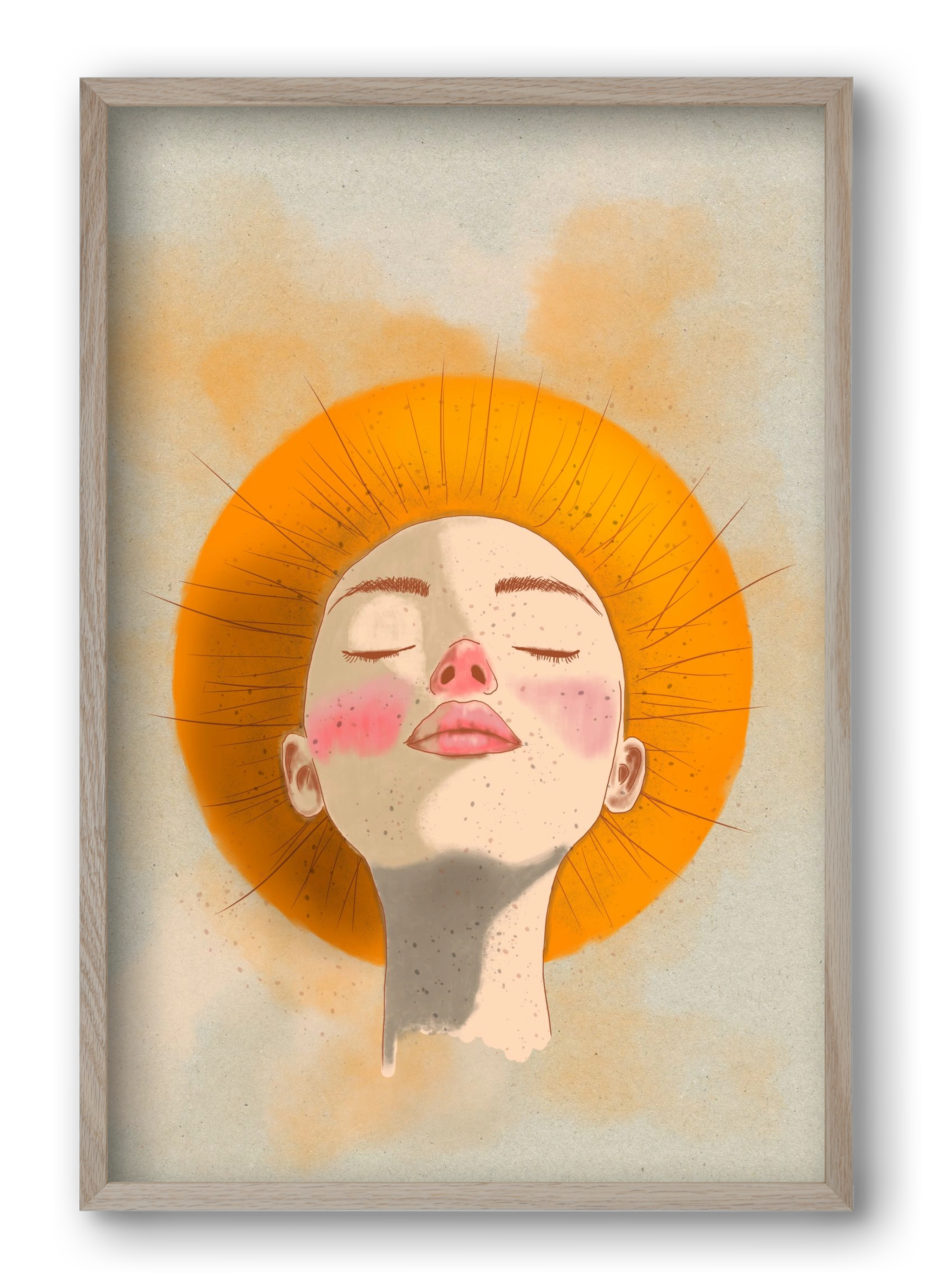Golden Halo, 40x60 cm (40x60 cm), Tölgy keret