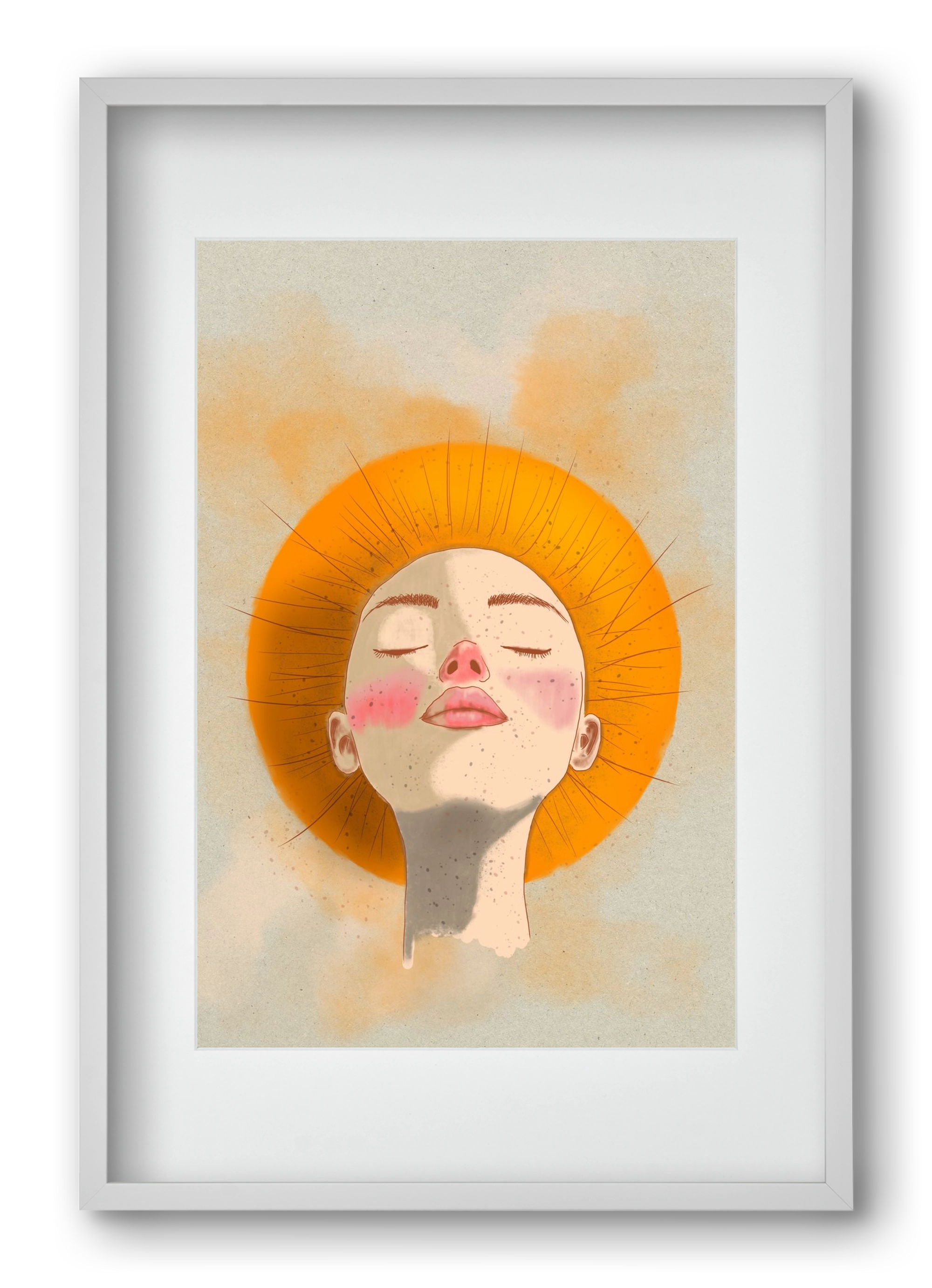 Golden Halo, 40x60 cm (30x45 cm), Fehér keret, paszpartuval