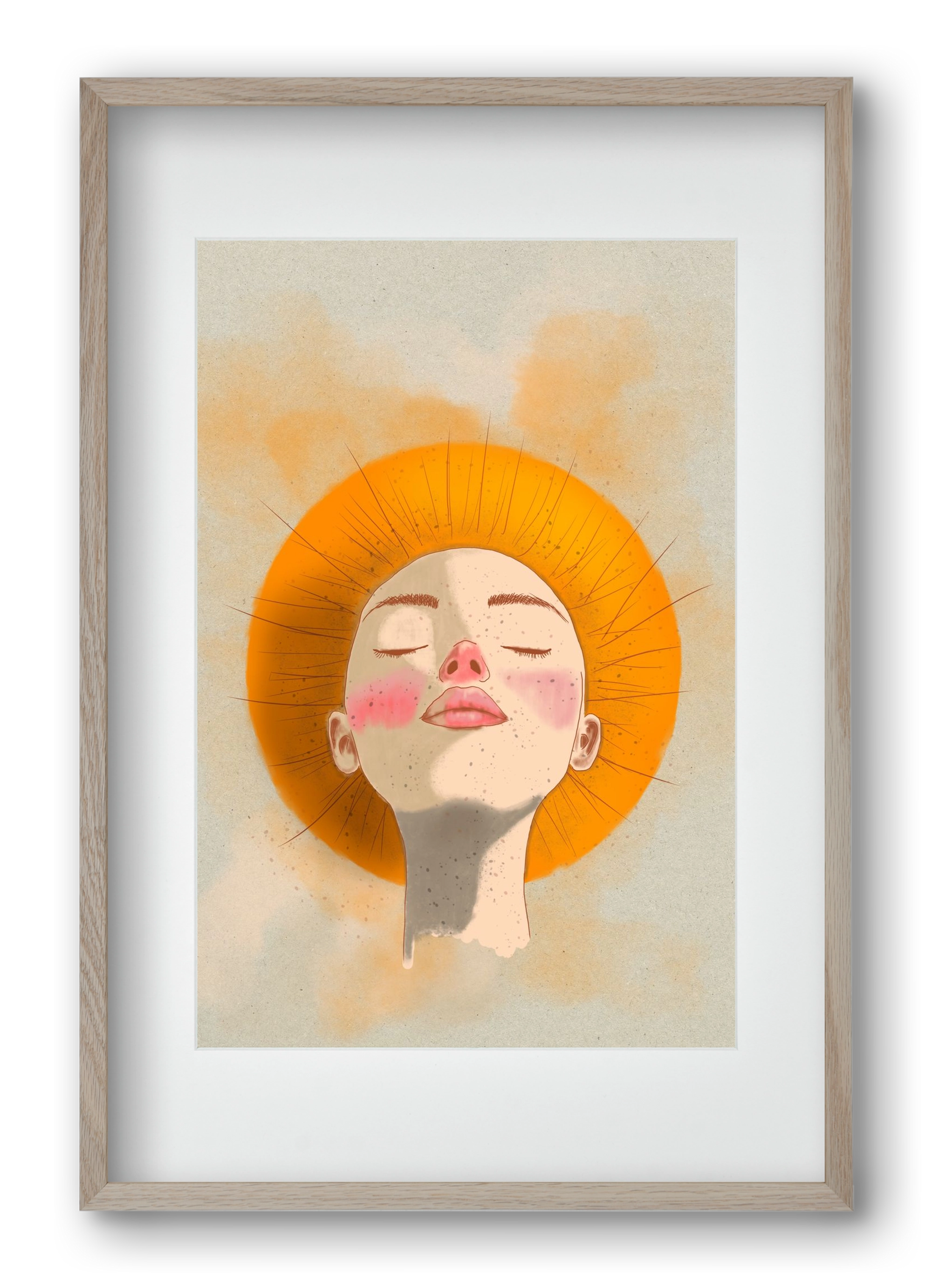 Golden Halo, 40x60 cm (30x45 cm), Tölgy keret, paszpartuval