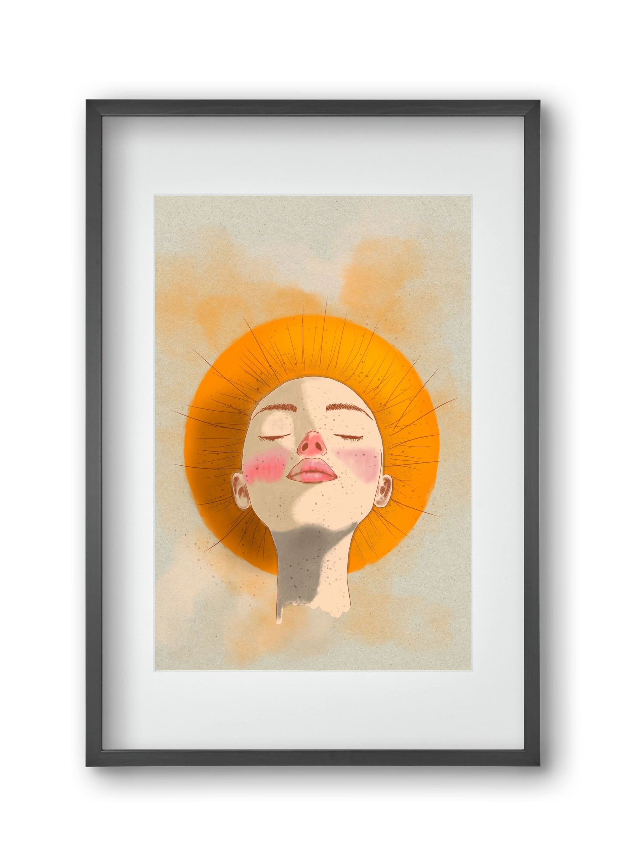 Golden Halo, 30x45 cm (20x30 cm), Fekete keret, paszpartuval