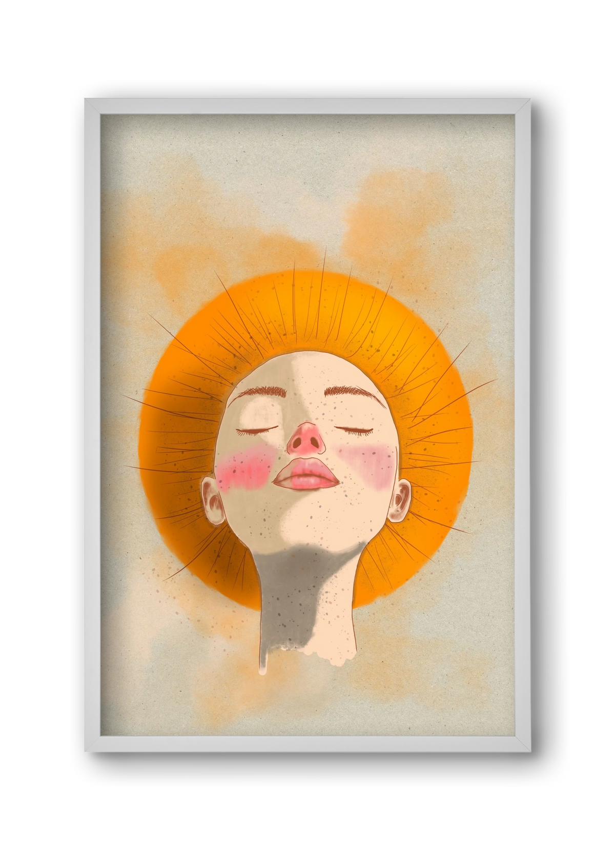 Golden Halo, 30x45 cm (30x45 cm), Fehér keret