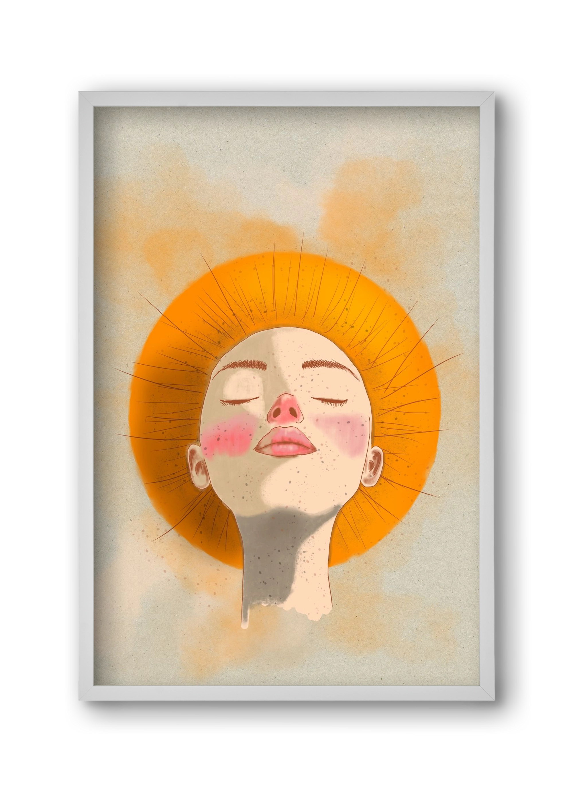 Golden Halo, 30x45 cm (30x45 cm), Fehér keret