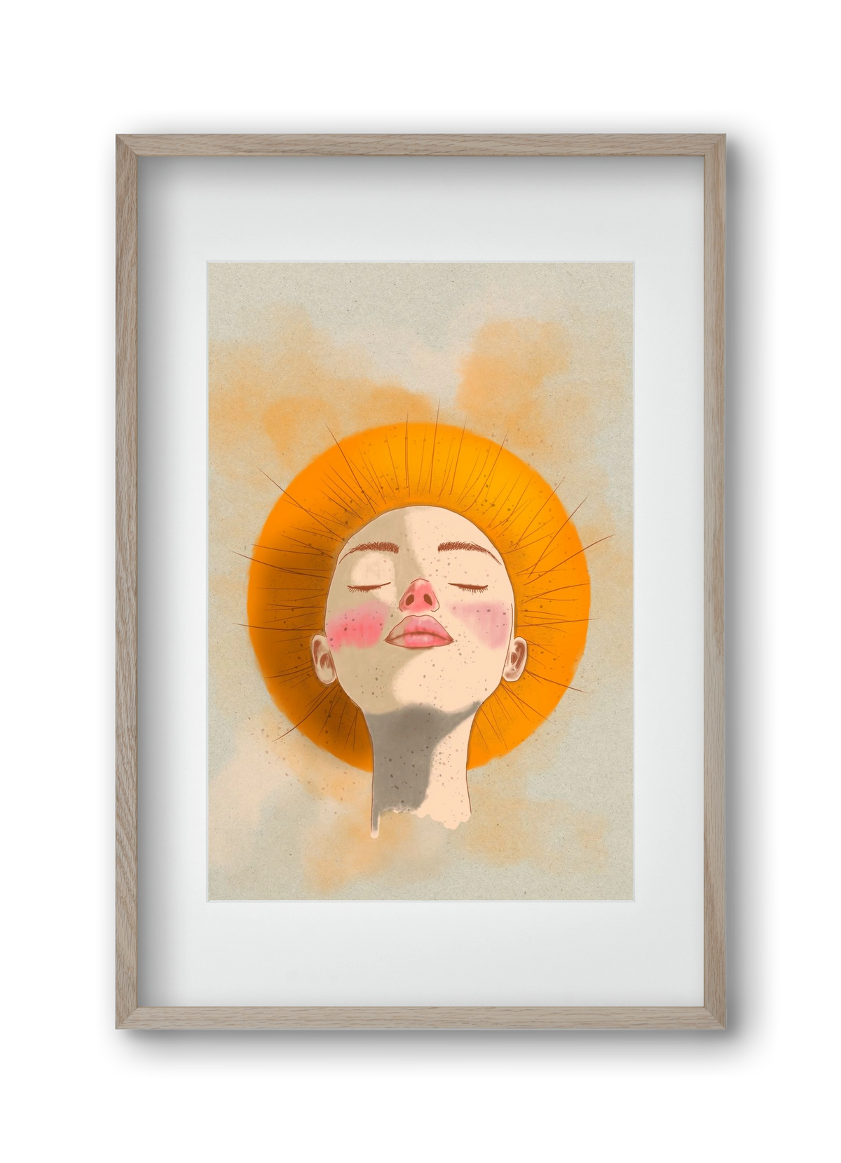 Golden Halo, 30x45 cm (20x30 cm), Tölgy keret, paszpartuval