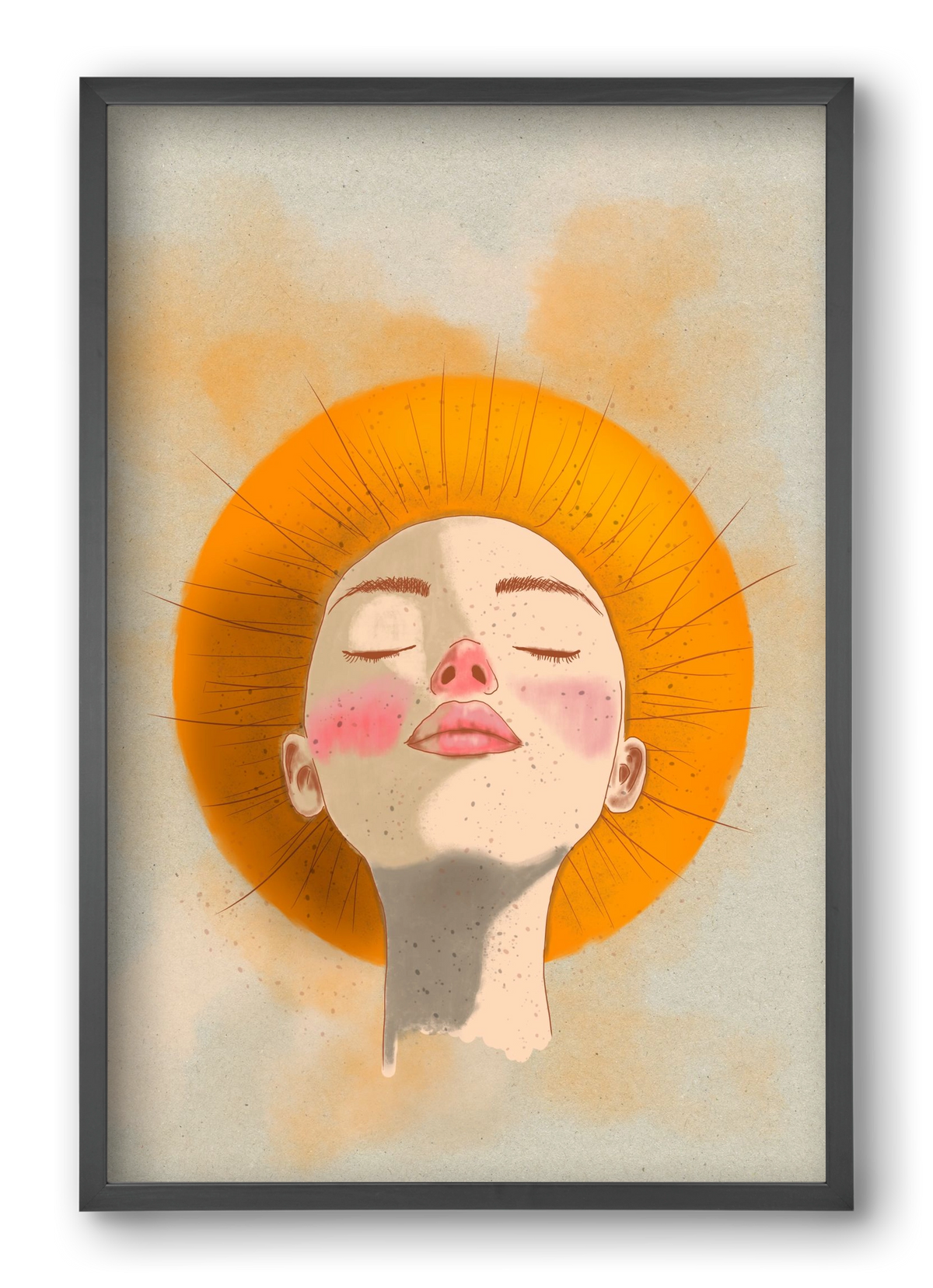 Golden Halo, 40x60 cm (40x60 cm), Fekete keret