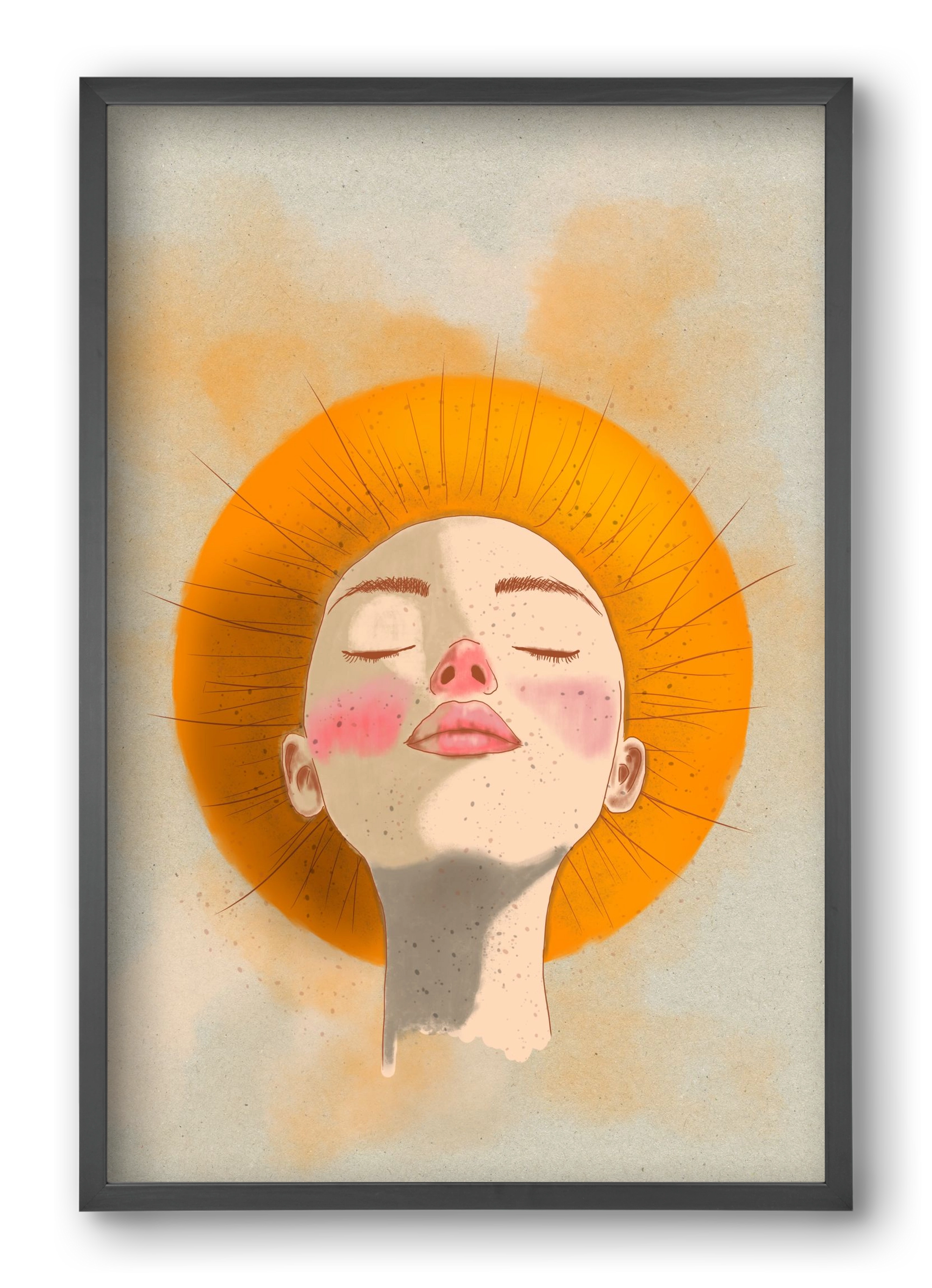 Golden Halo, 40x60 cm (40x60 cm), Fekete keret