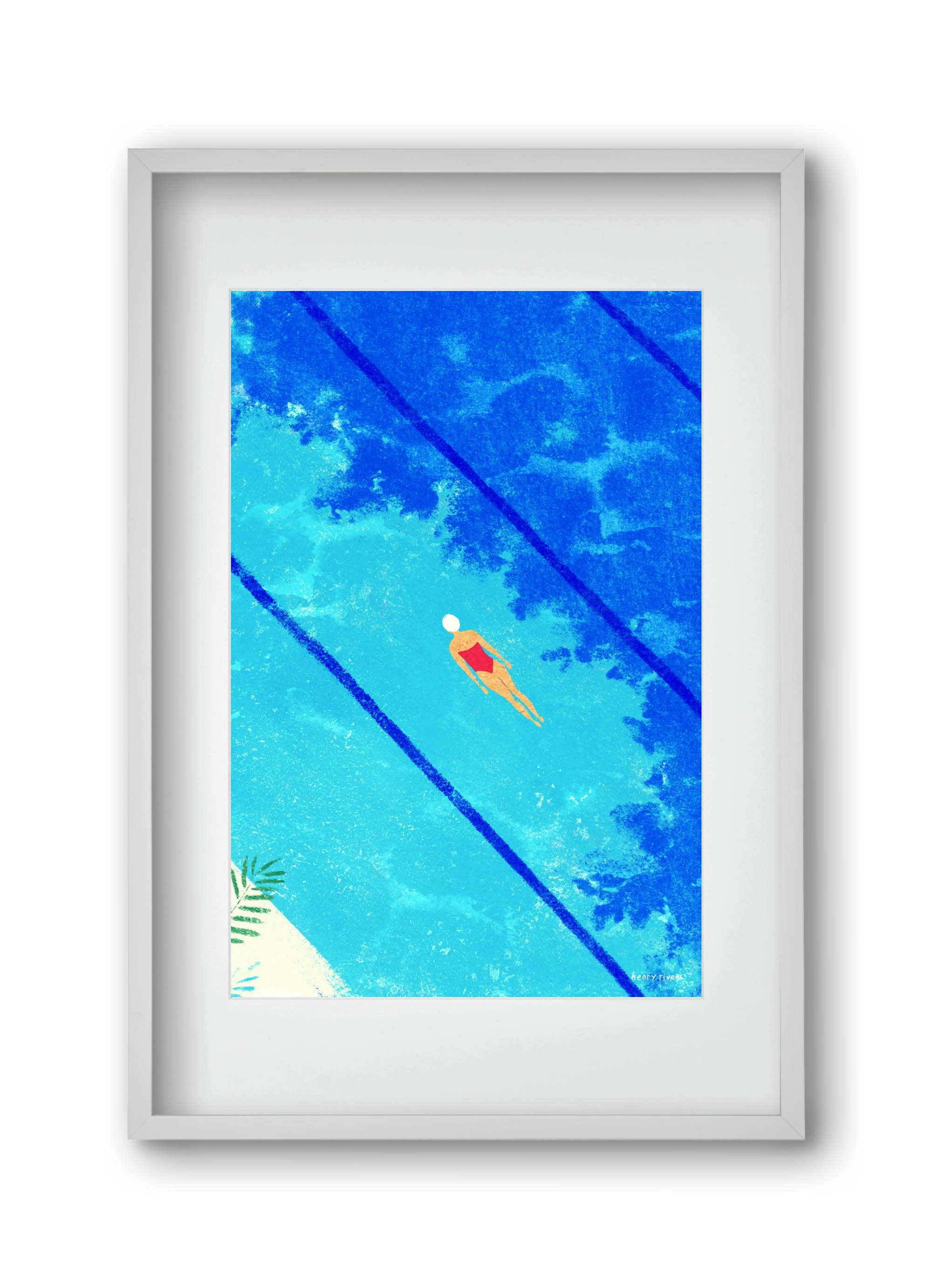 Calm below the surface, 30x45 cm (20x30 cm), Fehér keret, paszpartuval