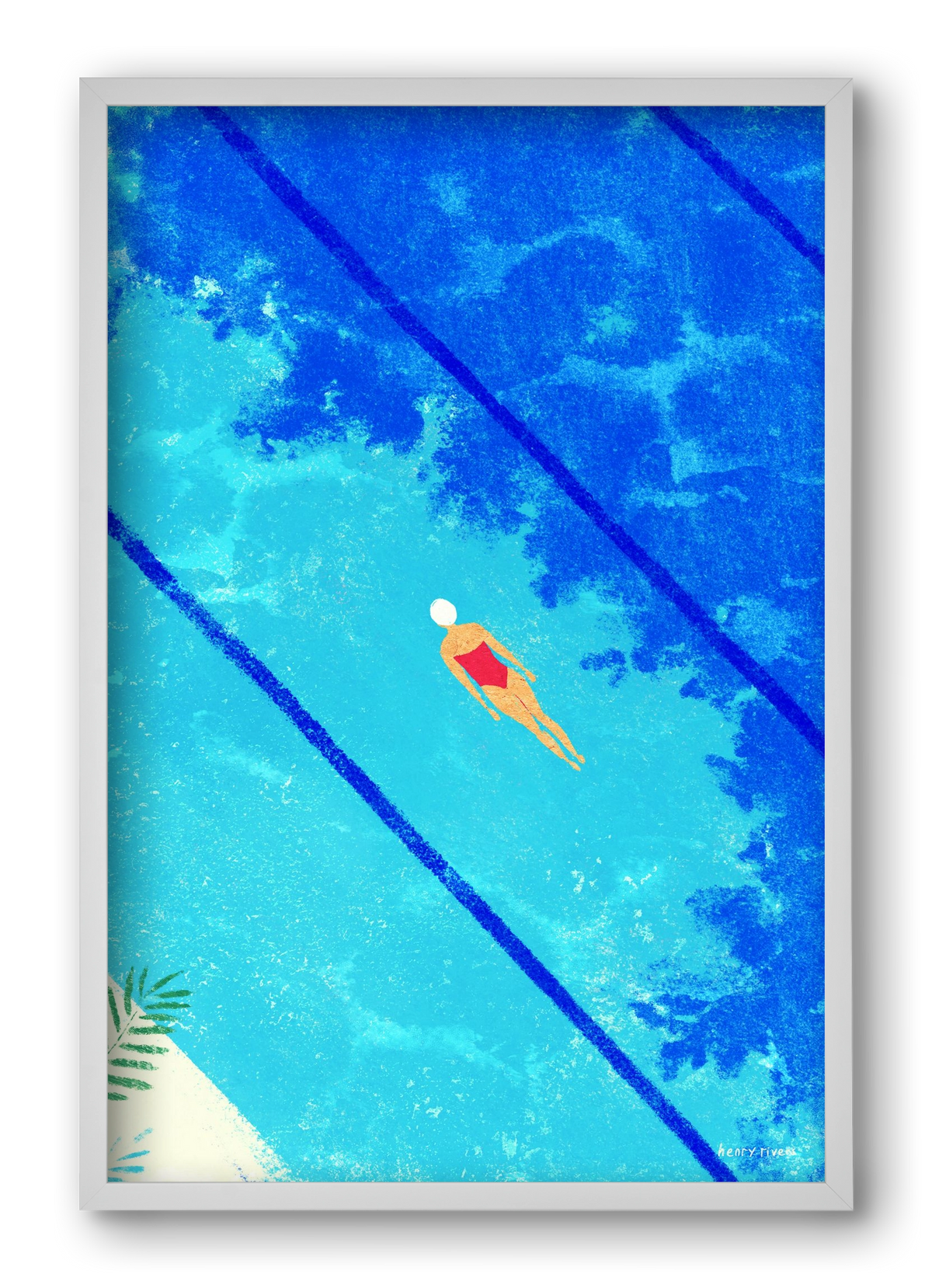 Calm below the surface, 40x60 cm (40x60 cm), Fehér keret