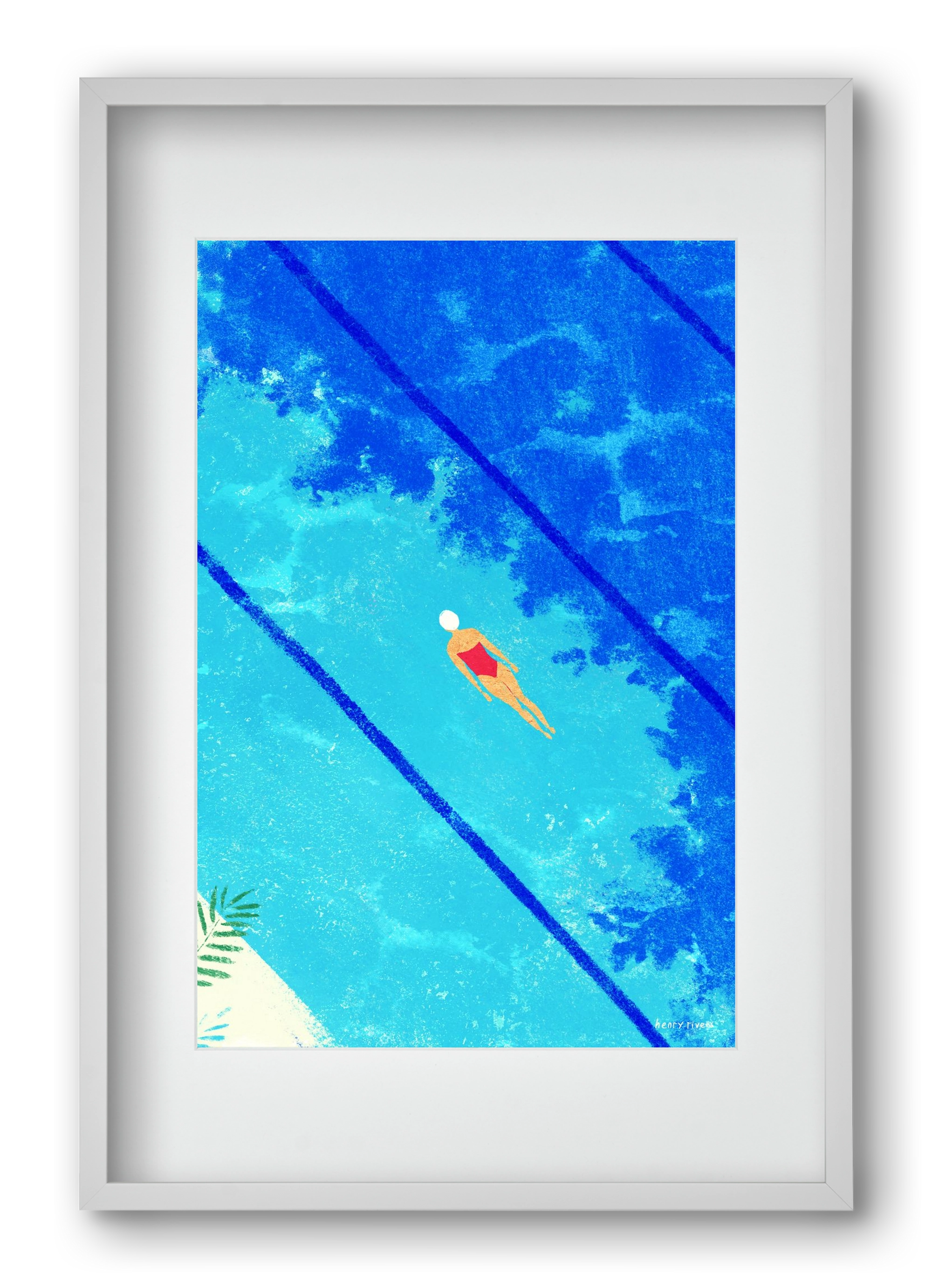 Calm below the surface, 40x60 cm (30x45 cm), Fehér keret, paszpartuval