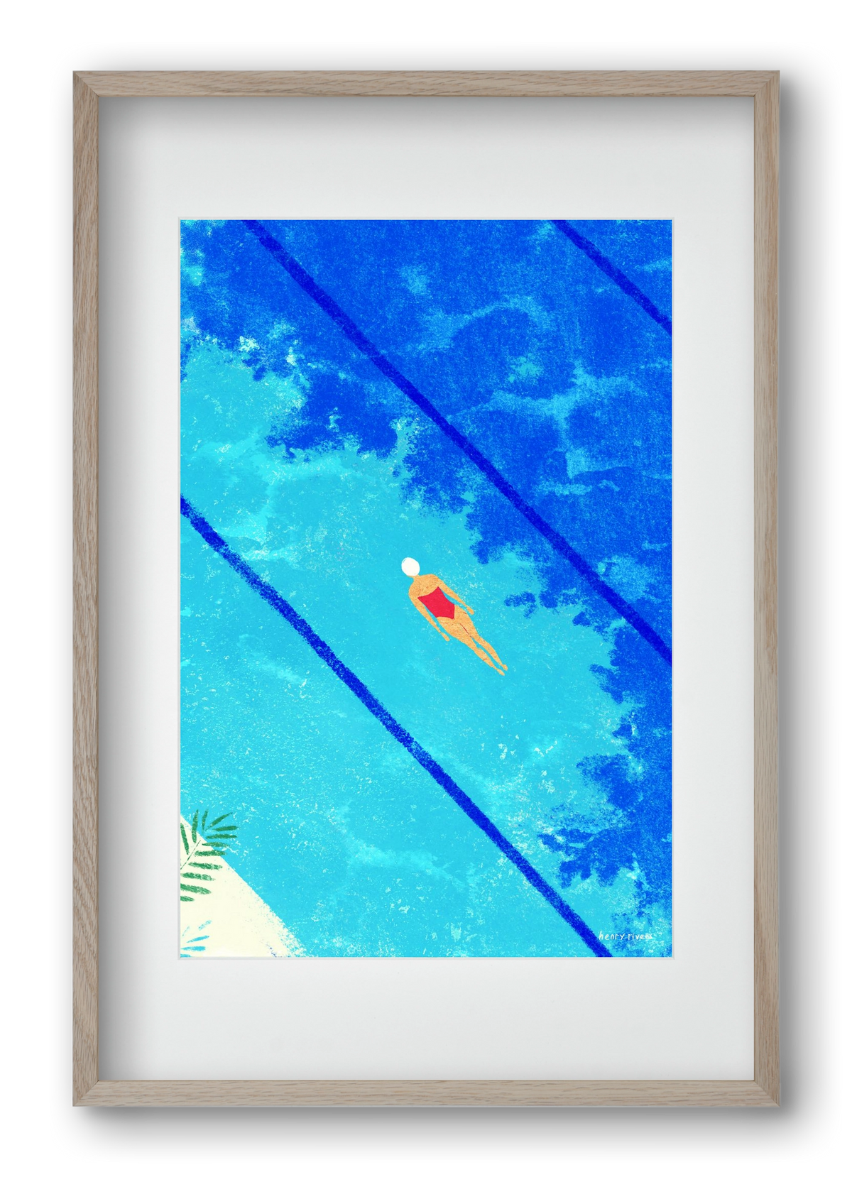 Calm below the surface, 40x60 cm (30x45 cm), Tölgy keret, paszpartuval