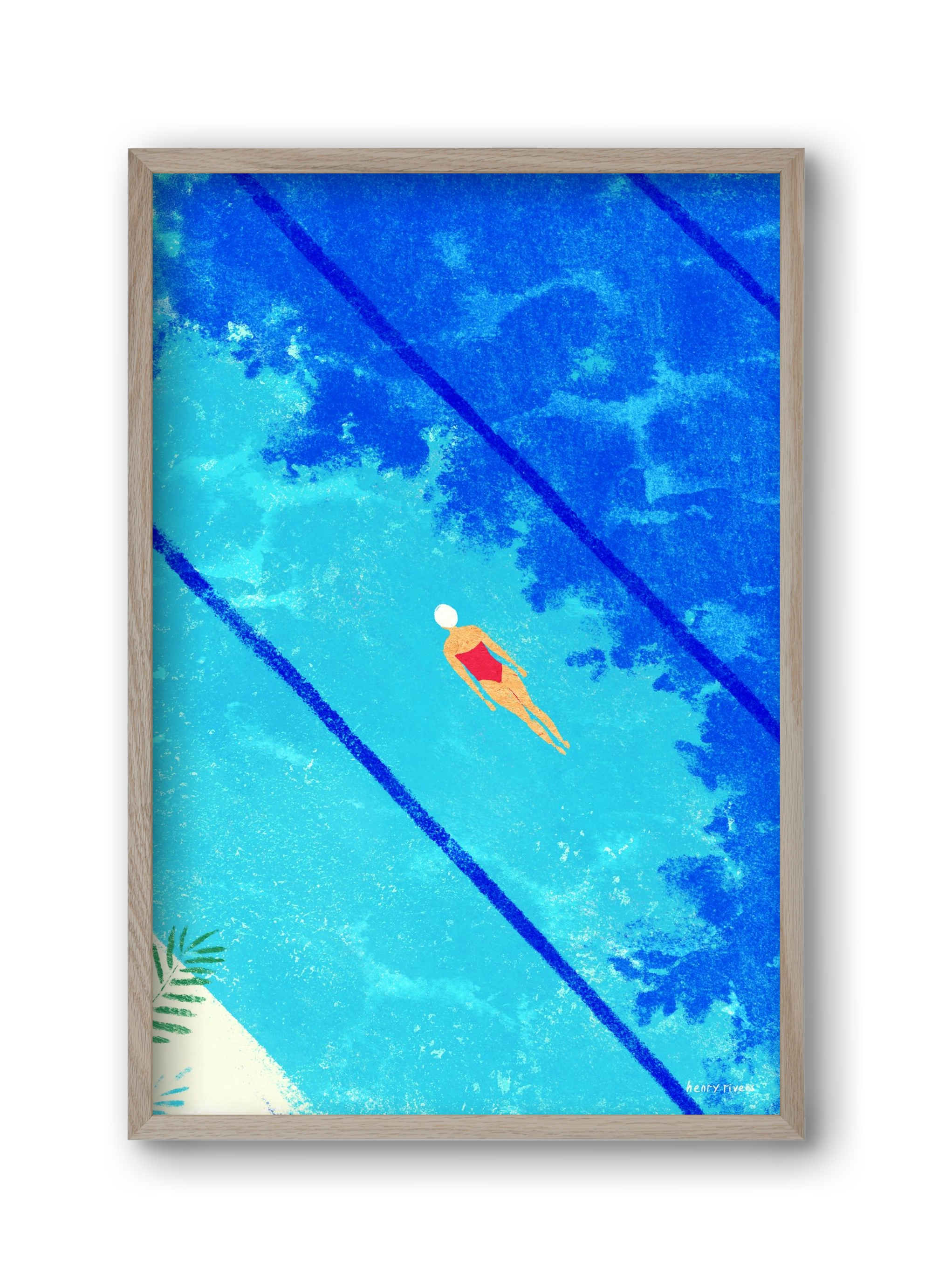 Calm below the surface, 30x45 cm (30x45 cm), Tölgy keret