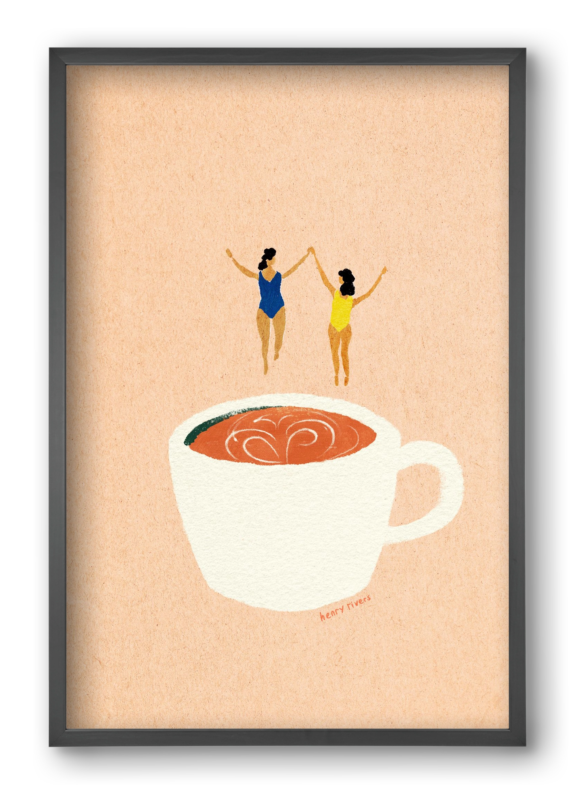 Coffee party, 40x60 cm (40x60 cm), Fekete keret