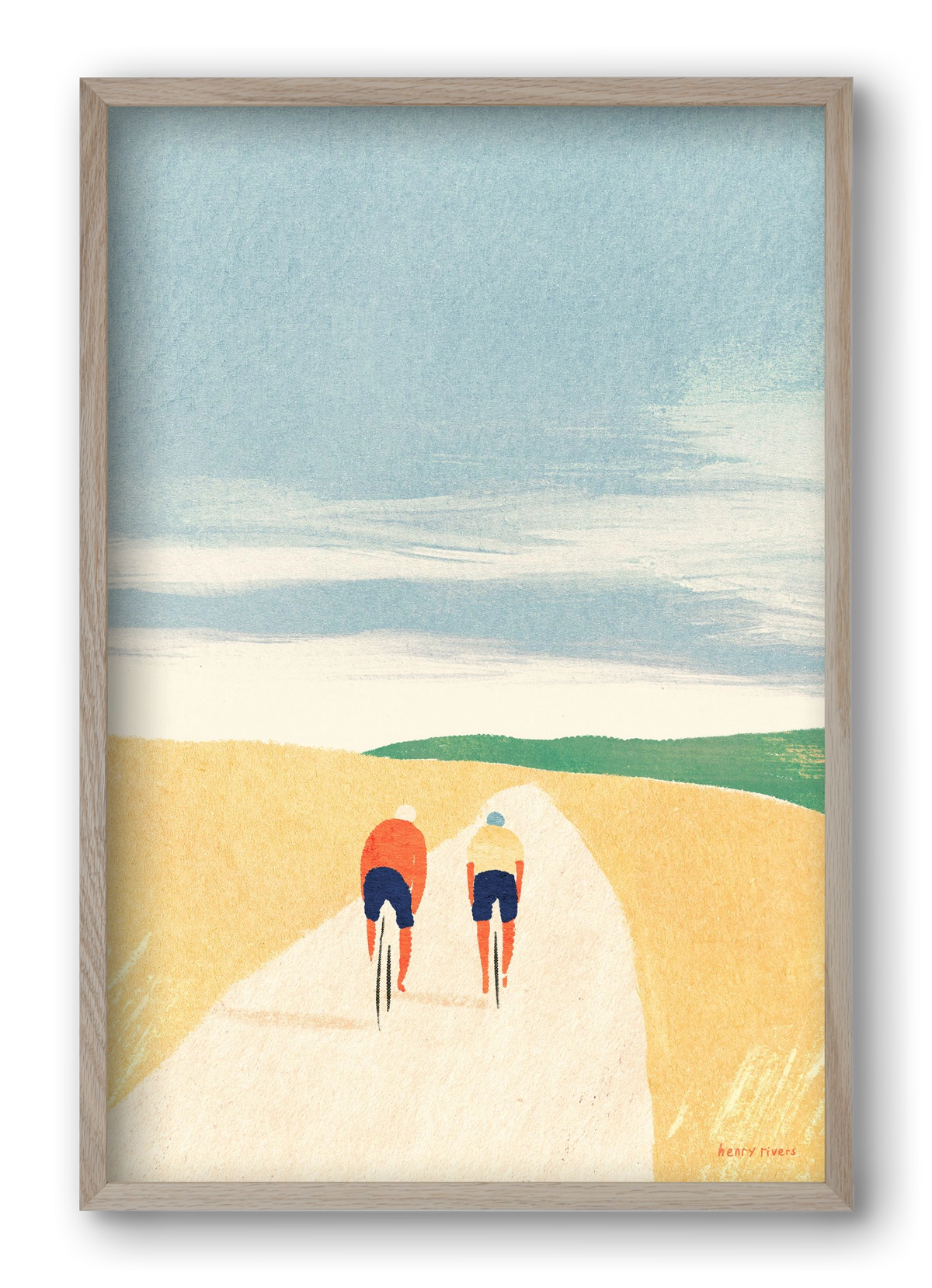 Cycle Buddies, 40x60 cm (40x60 cm), Tölgy keret