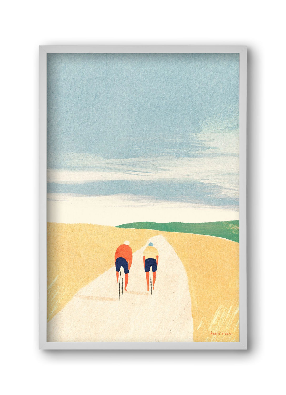 Cycle Buddies, 30x45 cm (30x45 cm), Fehér keret