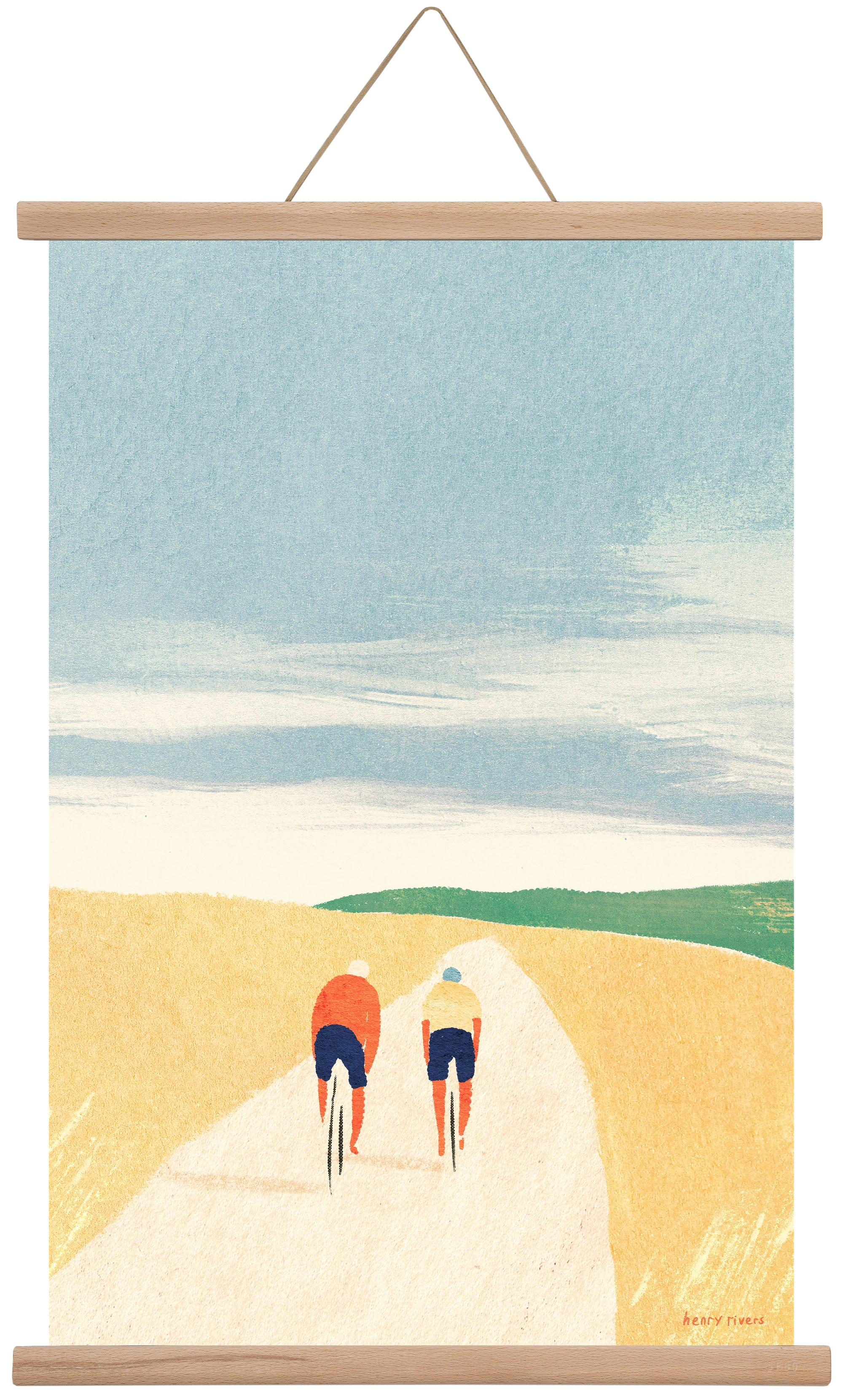Cycle Buddies, 40x60 cm (40x60 cm), Tölgy akasztó