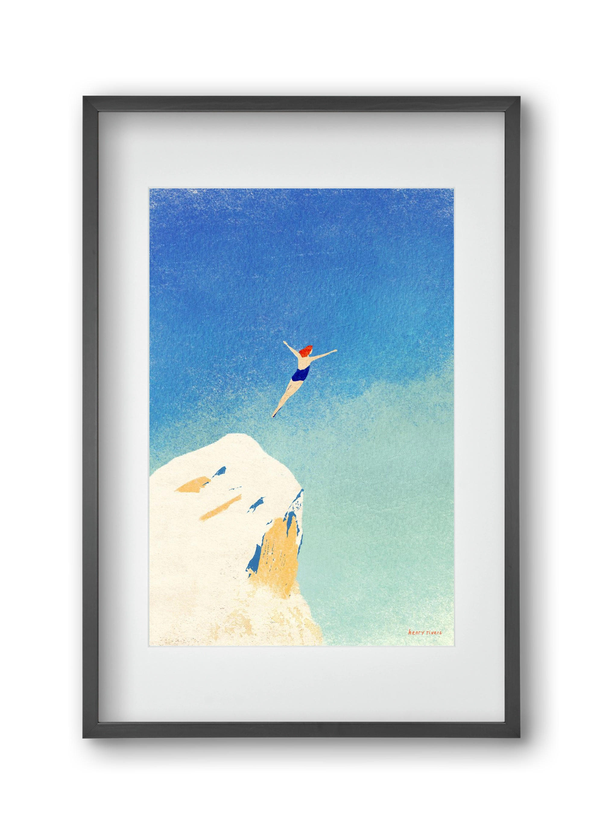 Flying, 30x45 cm (20x30 cm), Fekete keret, paszpartuval