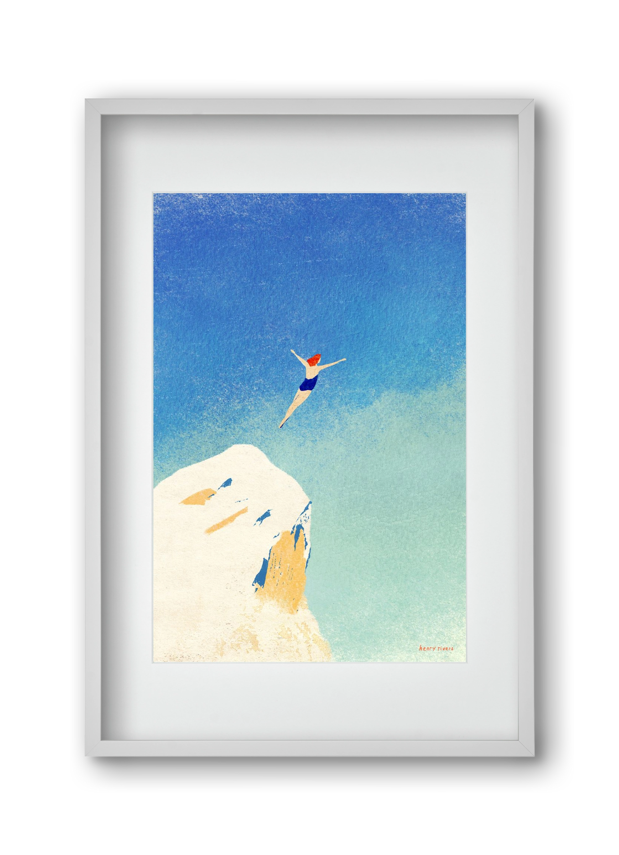 Flying, 30x45 cm (20x30 cm), Fehér keret, paszpartuval
