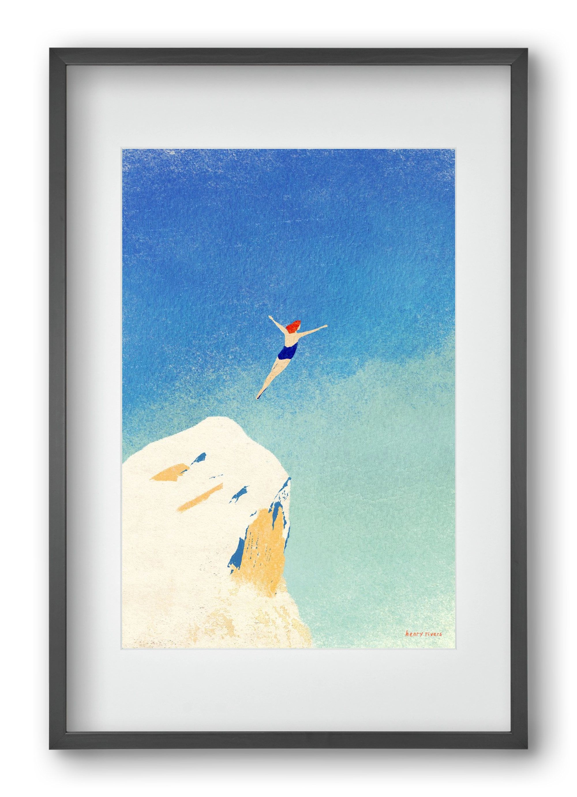 Flying, 40x60 cm (30x45 cm), Fekete keret, paszpartuval