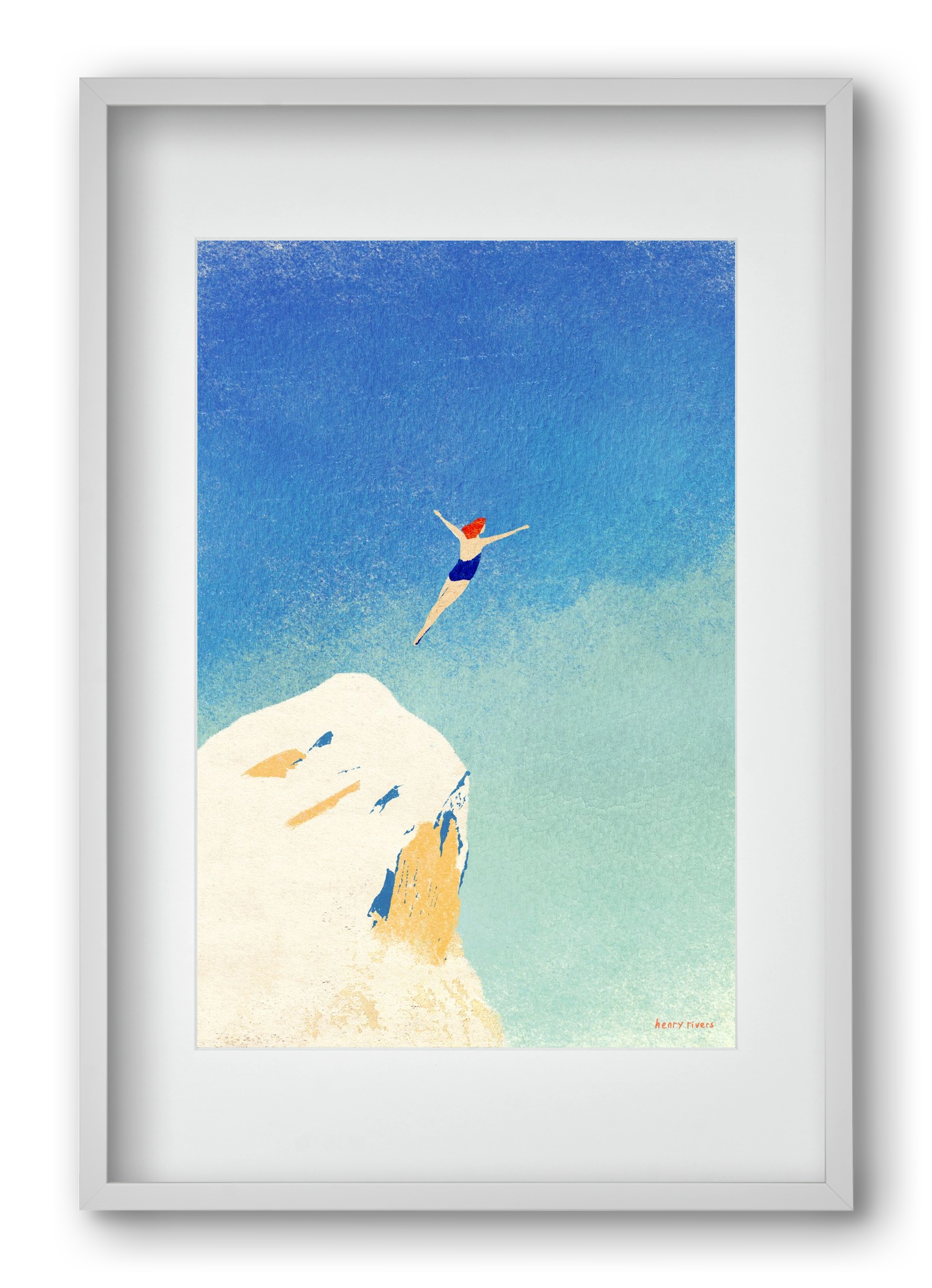 Flying, 40x60 cm (30x45 cm), Fehér keret, paszpartuval