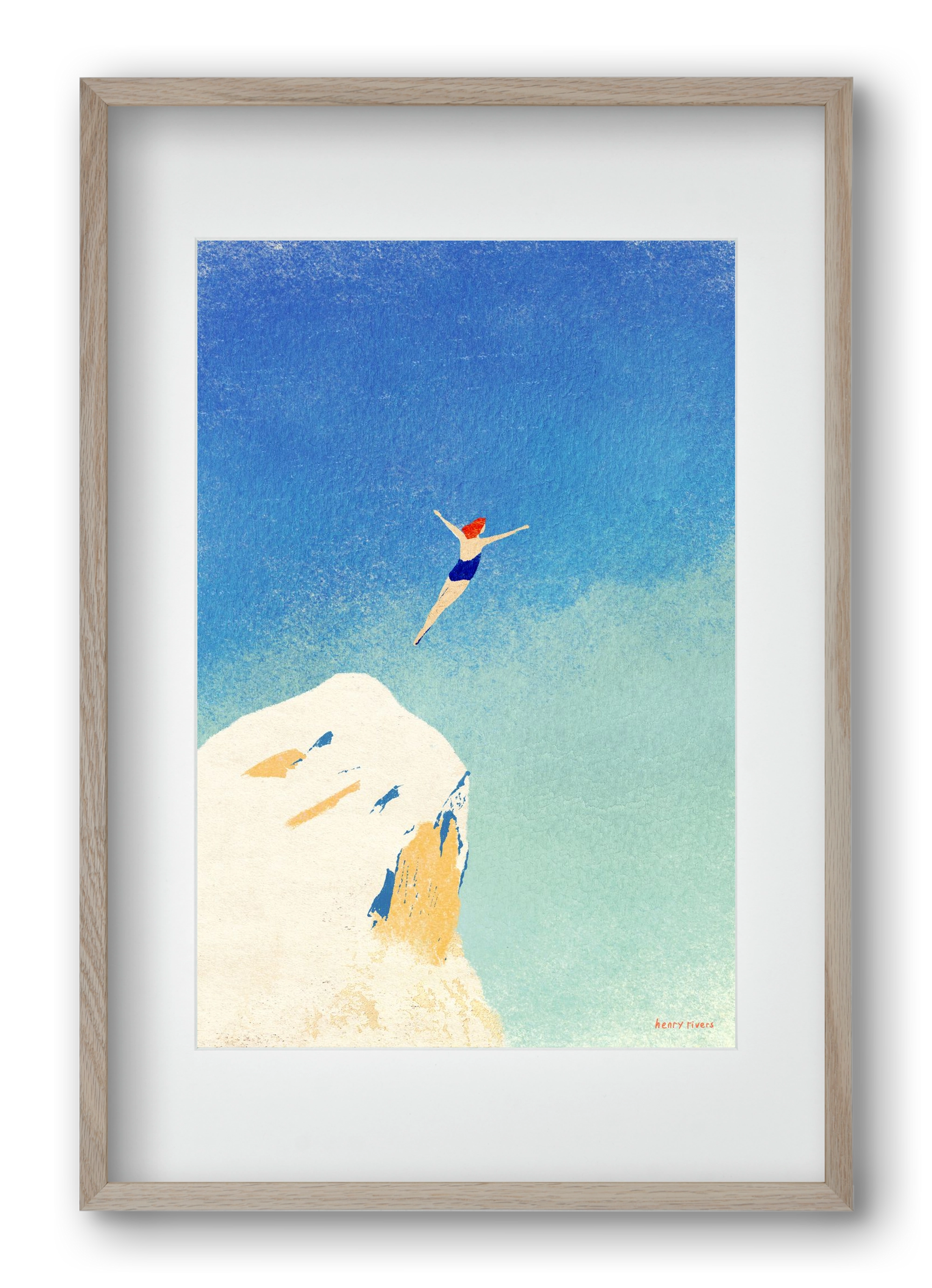 Flying, 40x60 cm (30x45 cm), Tölgy keret, paszpartuval