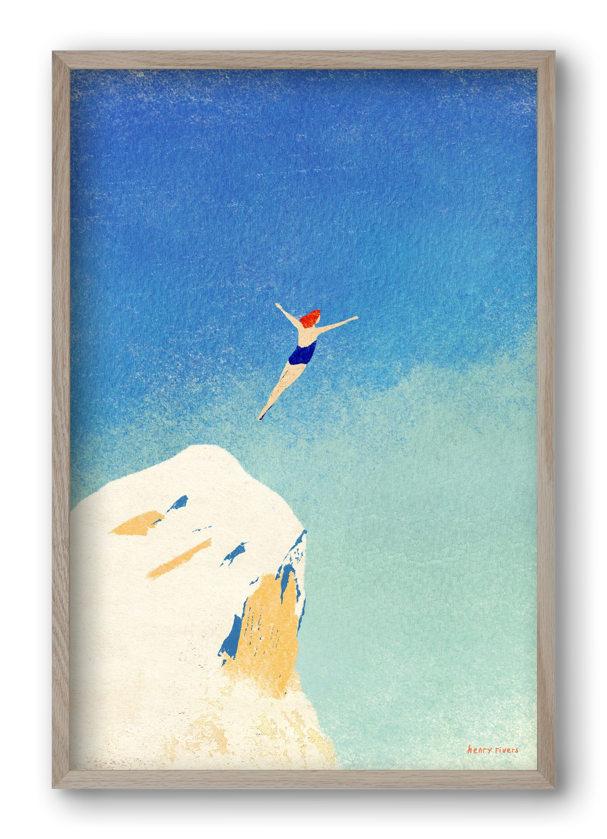 Flying, 40x60 cm (40x60 cm), Tölgy keret