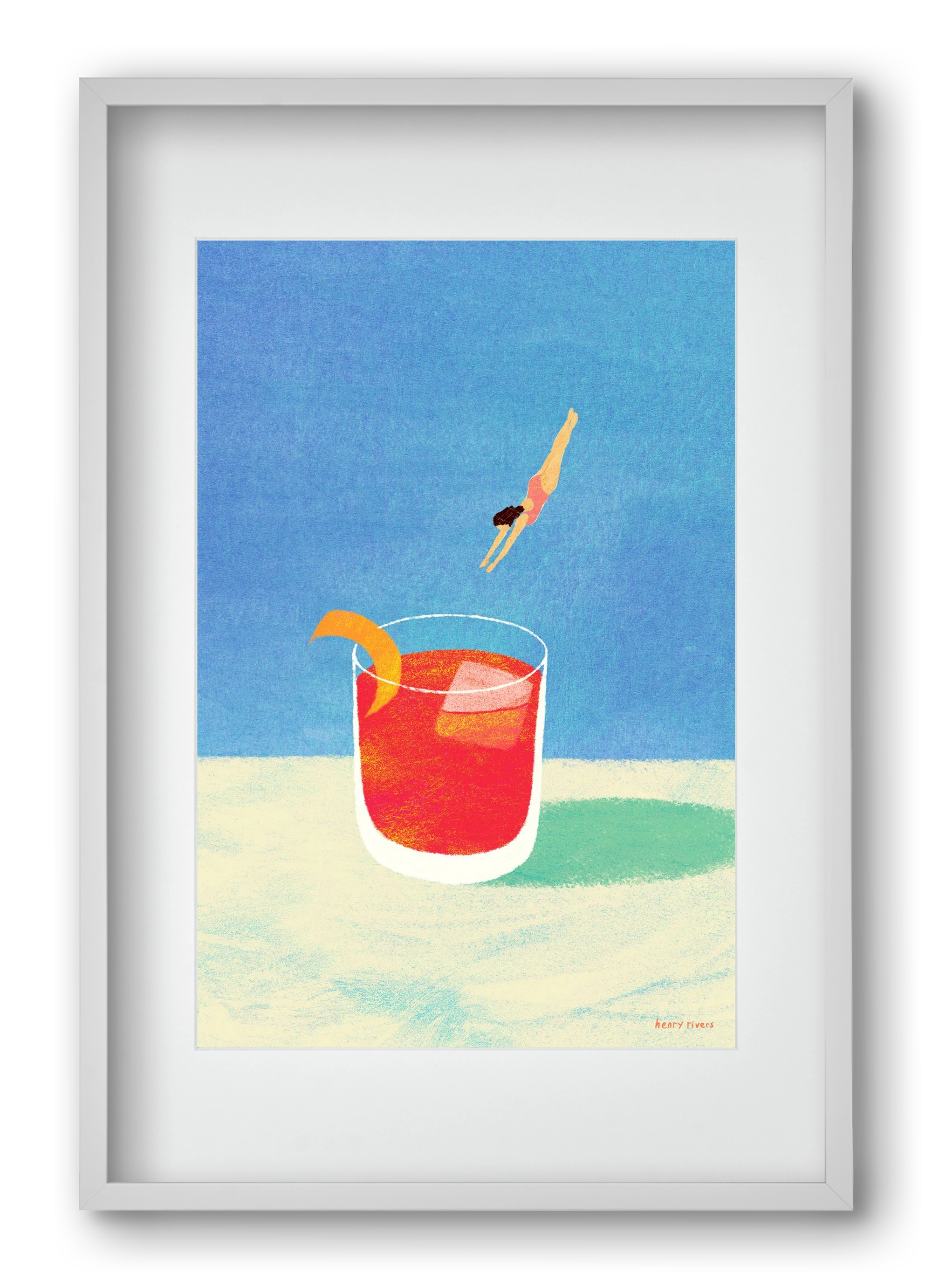Negroni Please, 40x60 cm (30x45 cm), Fehér keret, paszpartuval