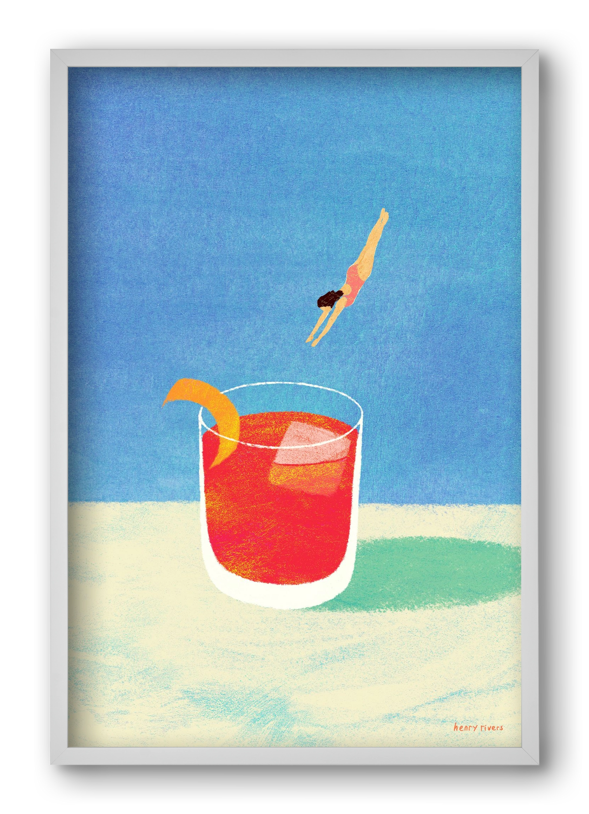 Negroni Please, 40x60 cm (40x60 cm), Fehér keret