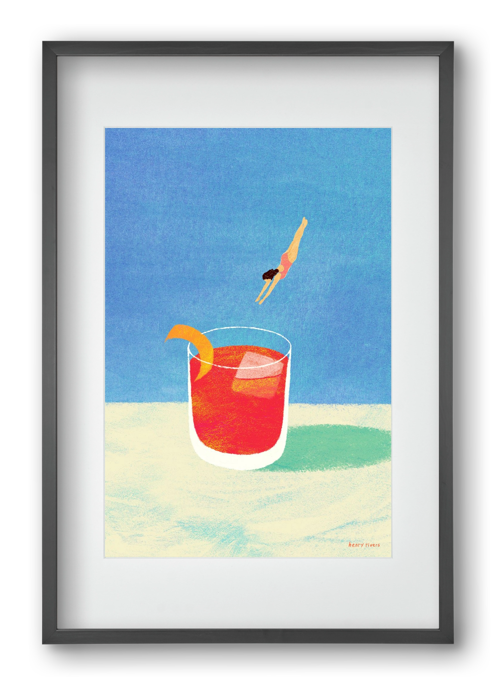Negroni Please, 40x60 cm (30x45 cm), Fekete keret, paszpartuval