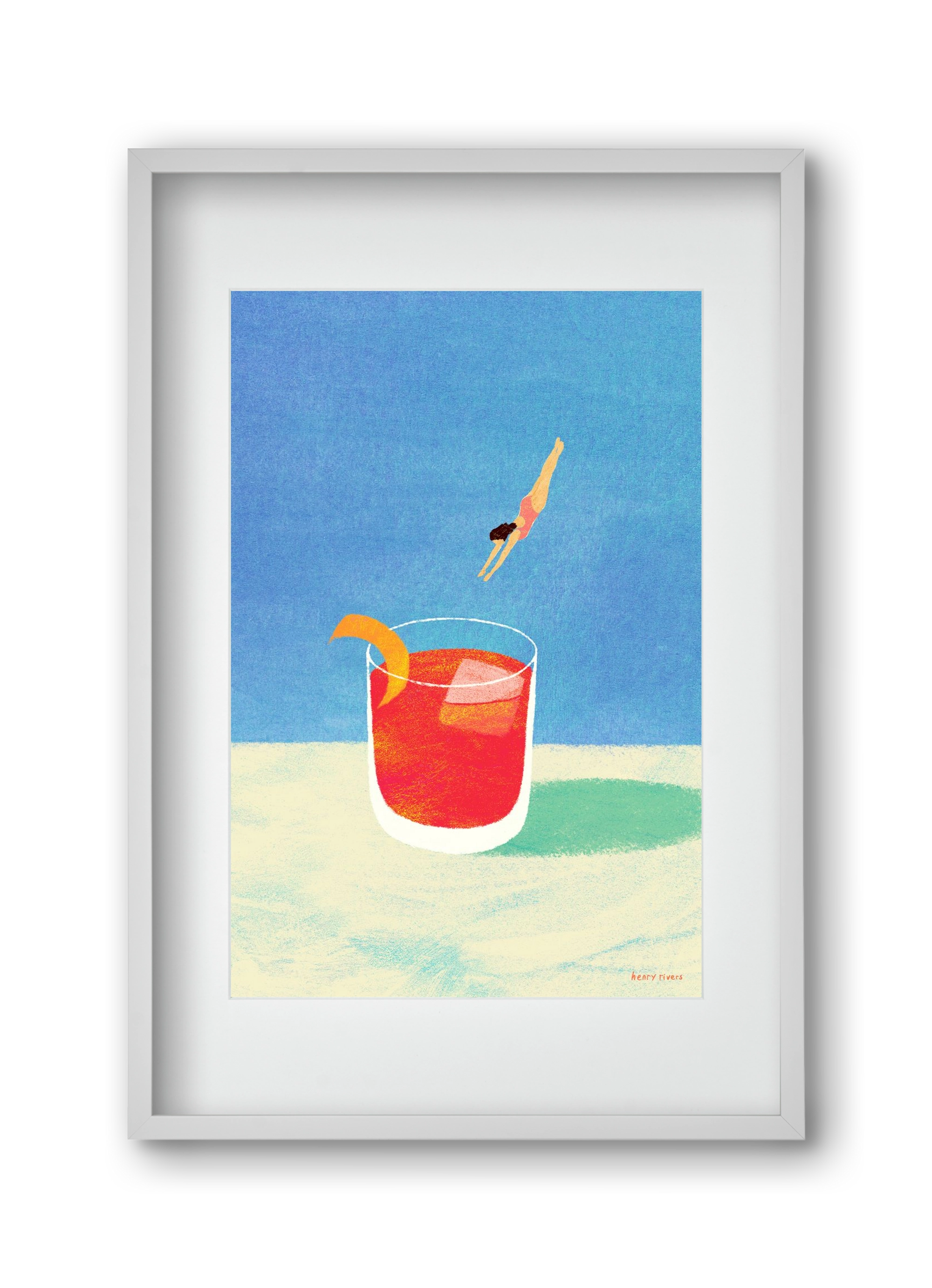 Negroni Please, 30x45 cm (20x30 cm), Fehér keret, paszpartuval