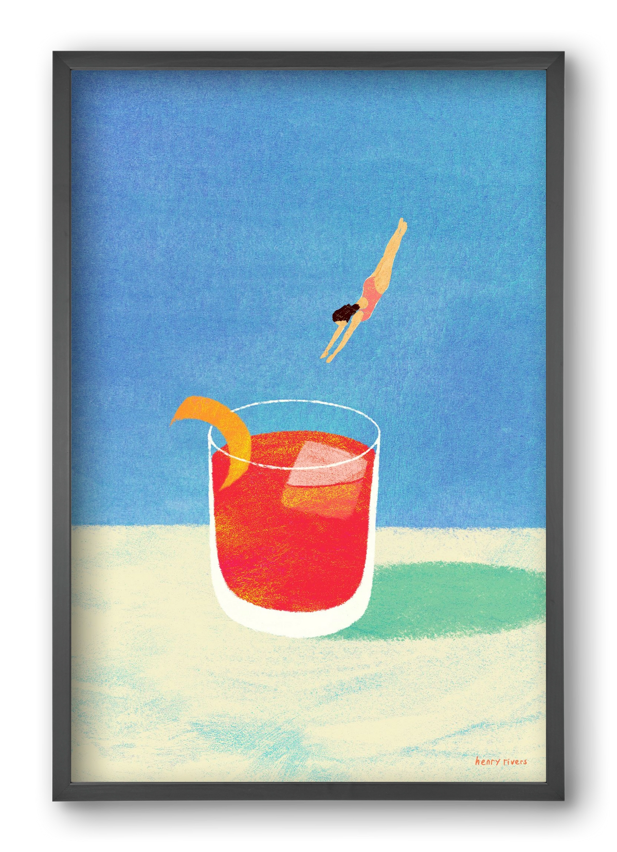 Negroni Please, 40x60 cm (40x60 cm), Fekete keret