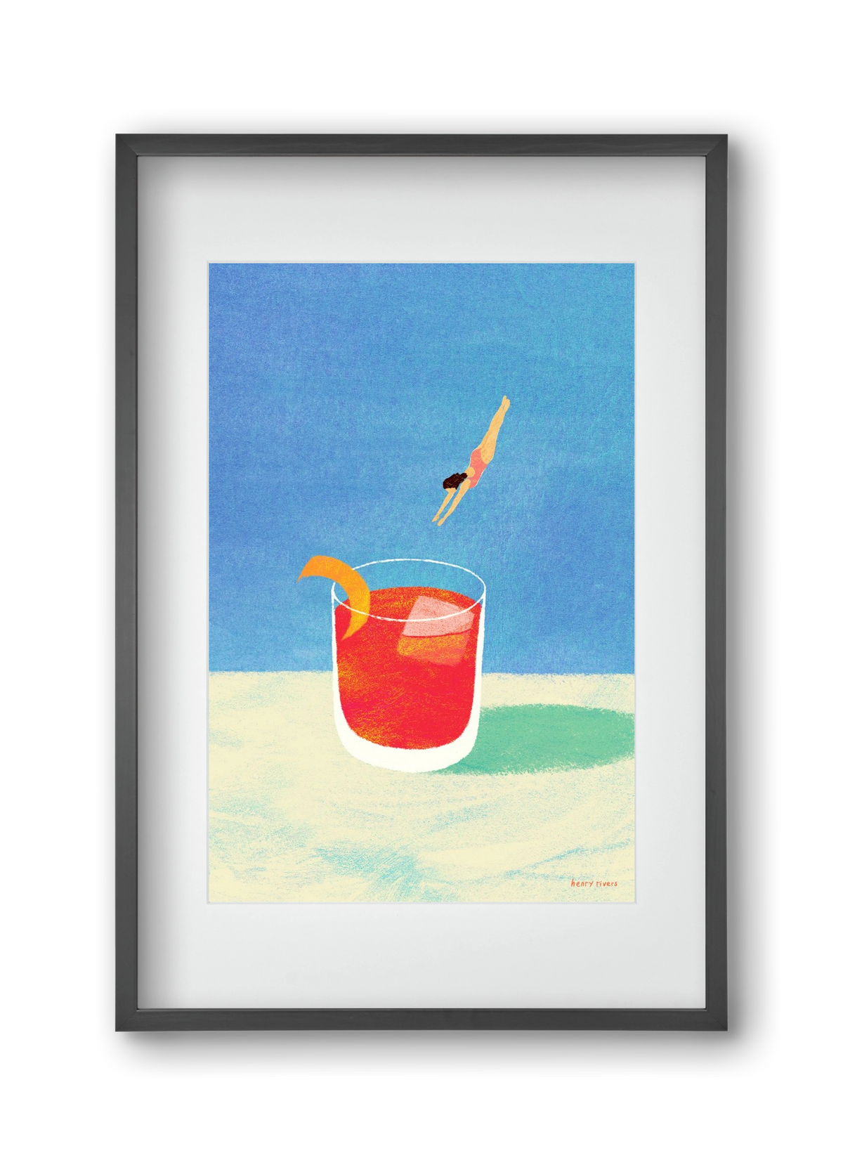 Negroni Please, 30x45 cm (20x30 cm), Fekete keret, paszpartuval