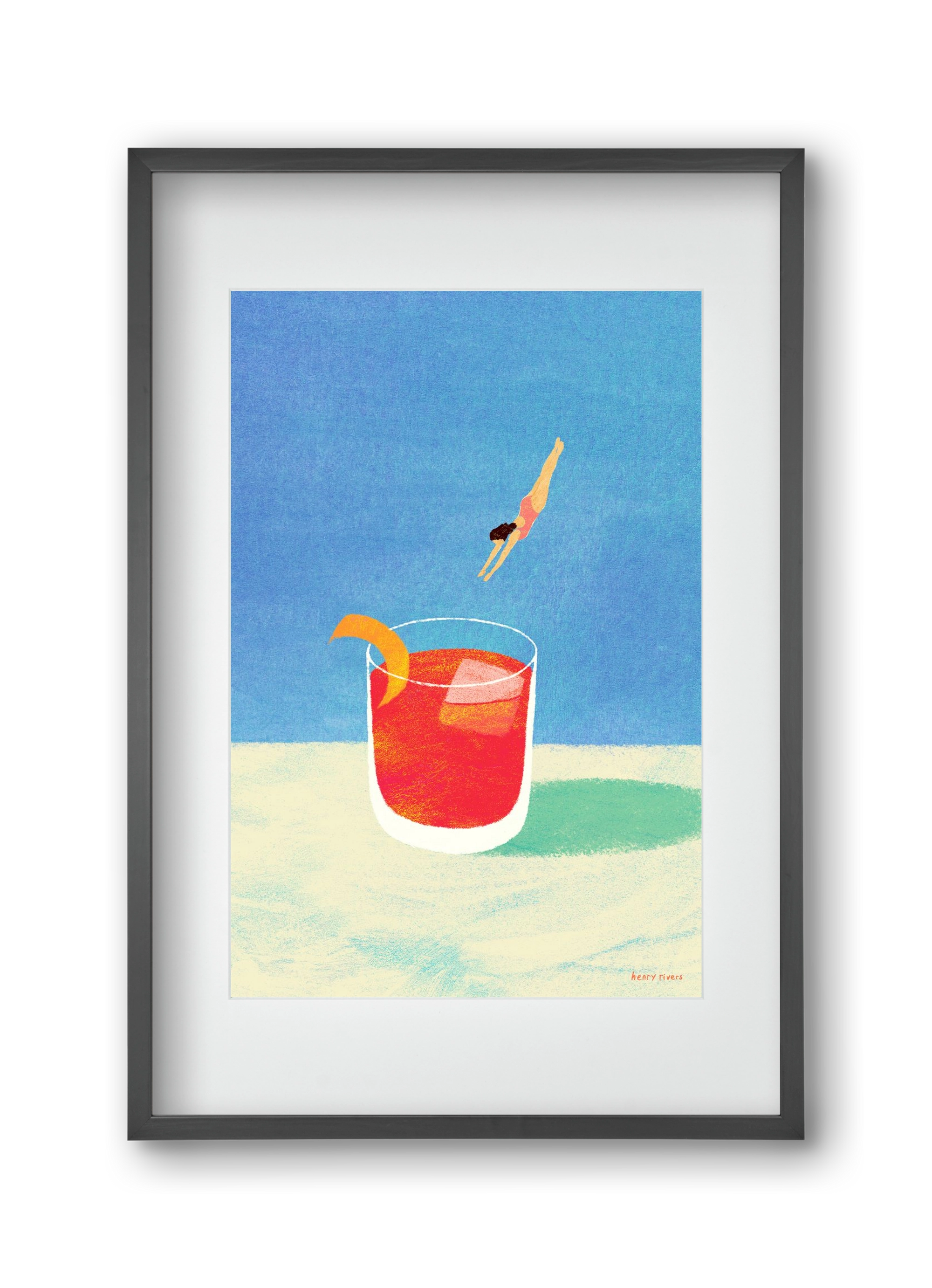 Negroni Please, 30x45 cm (20x30 cm), Fekete keret, paszpartuval