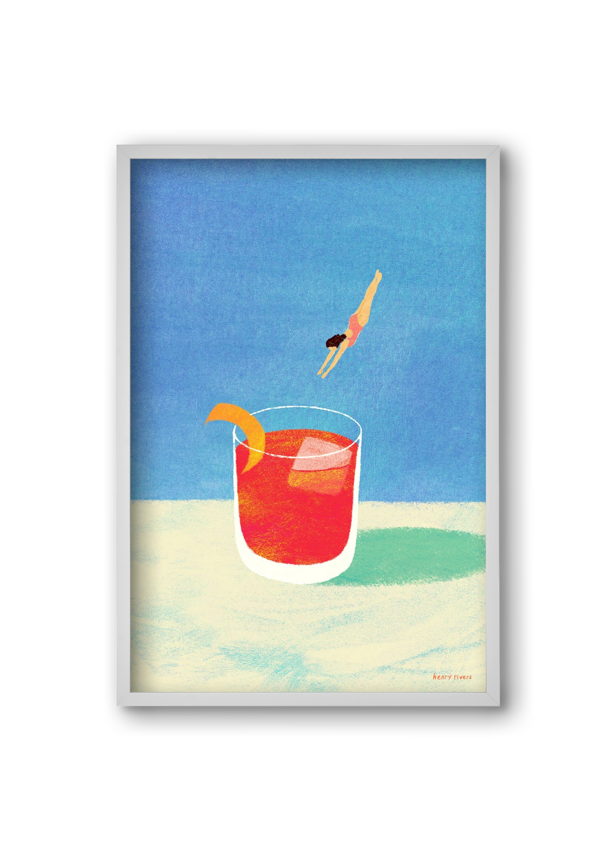 Negroni Please, 20x30 cm (20x30 cm), Fehér keret